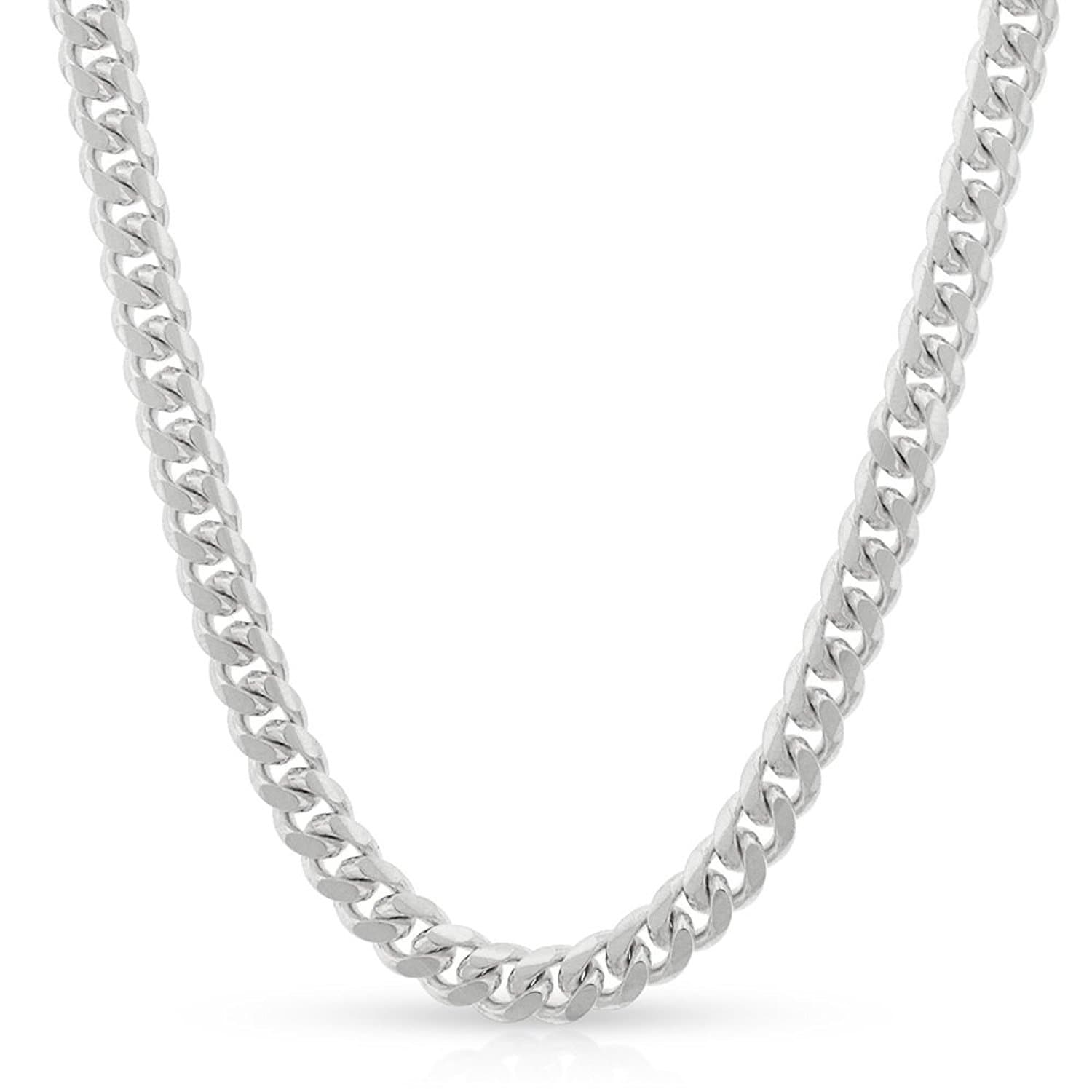 2mm//16/"-30/" 925 STERLING SILVER Miami Cuban Link Chain for Everyone