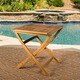 Positano Outdoor 3-piece Foldable Acacia Wood Bistro Set by Christopher Knight Home - Thumbnail 9