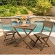 Positano Outdoor 3-piece Foldable Acacia Wood Bistro Set by Christopher Knight Home - Thumbnail 1