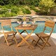 Positano Outdoor 3-piece Foldable Acacia Wood Bistro Set by Christopher Knight Home - Thumbnail 0