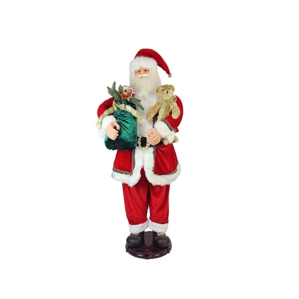 5' Deluxe Traditional Animated and Musical Dancing Santa Claus ...