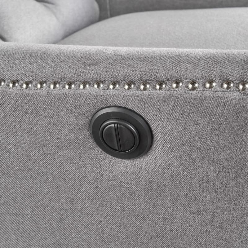 Salomo Tufted Fabric Power Recliner by Christopher Knight Home
