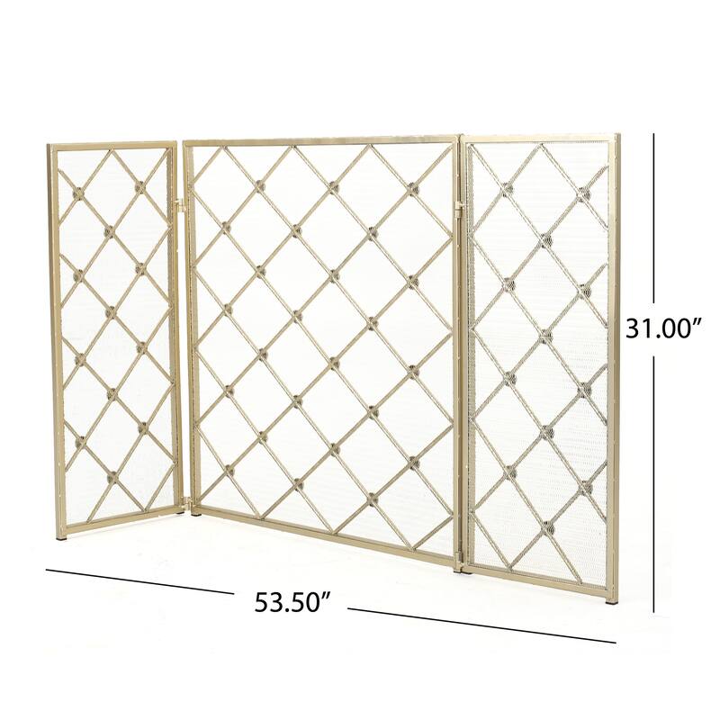 Chelsey 3-Panel Fireplace Screen by Christopher Knight Home