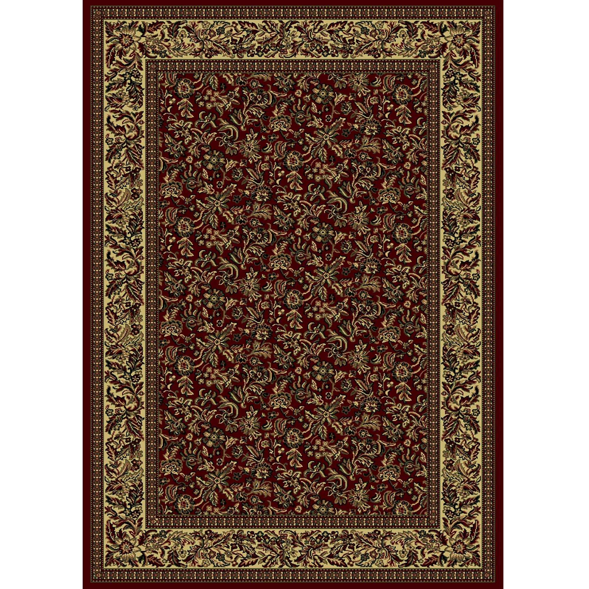 Itlay Caroline Floral Heat set Emerlen Rug (910 X 1210) Burgundy Size 910 x 1210