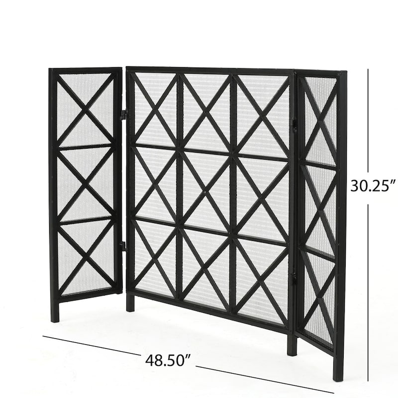 Margaret 3-Panel Fireplace Screen by Christopher Knight Home
