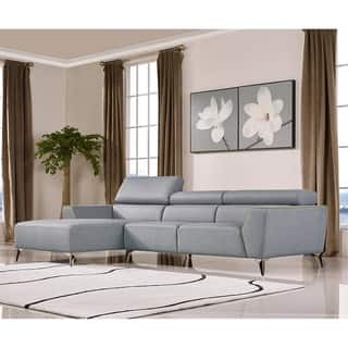 Green Chaise Sectional Sofas For Less Cranston Modern Grey Fabric Sectional Sofa With Adjule Headrests