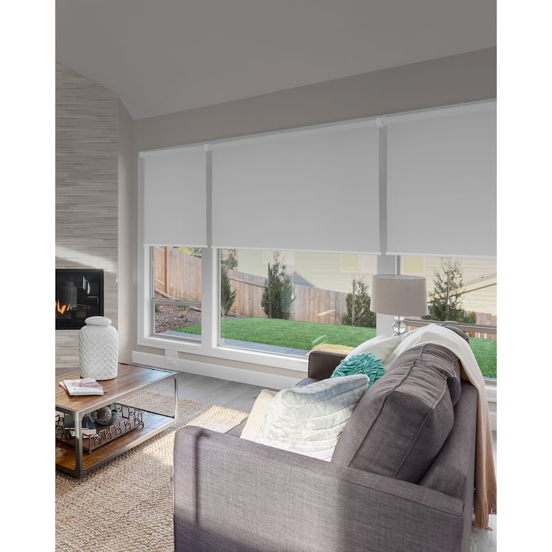 CHICOLOGY Blackout Cordless Roller Shades Snap-N'-Glide-Byssus White