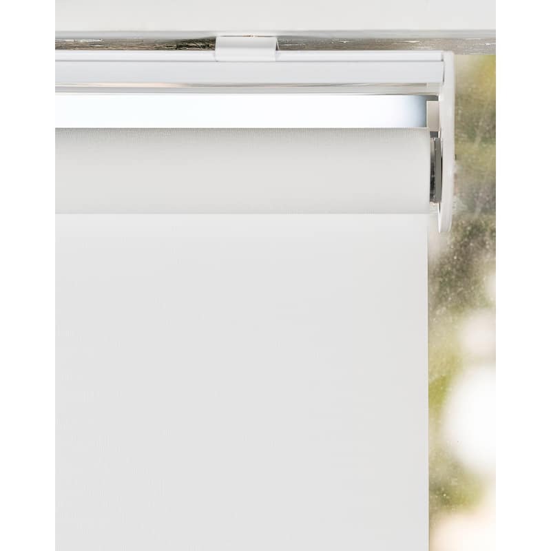 CHICOLOGY Blackout Cordless Roller Shades Snap-N'-Glide-Byssus White