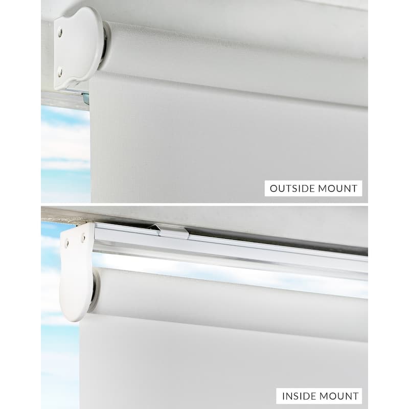 CHICOLOGY Blackout Cordless Roller Shades Snap-N'-Glide-Byssus White