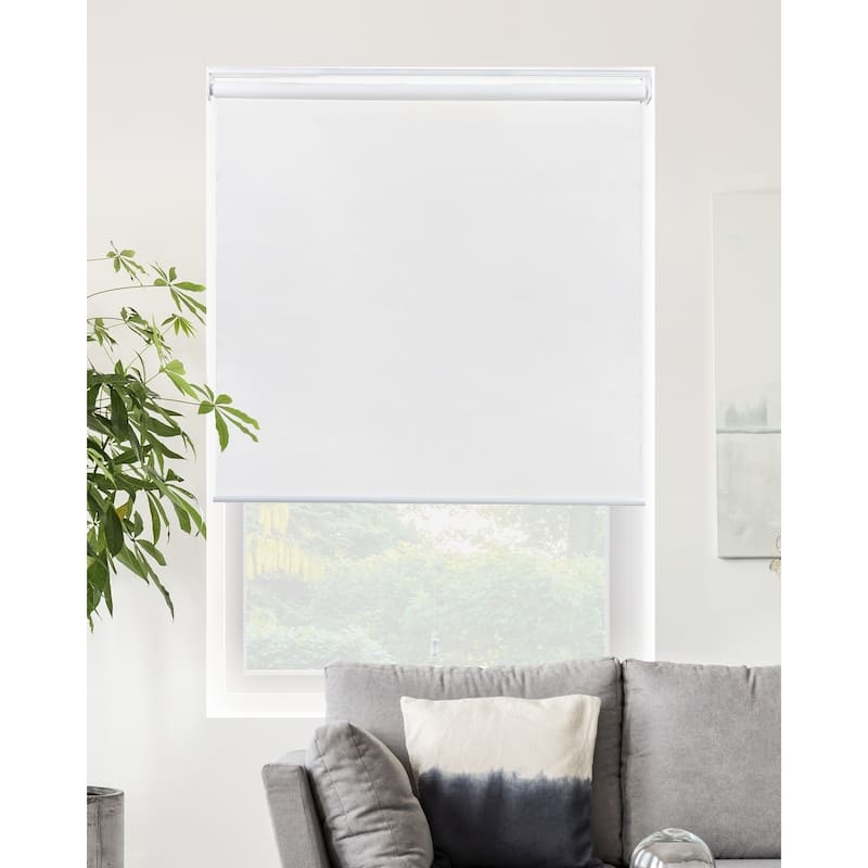 CHICOLOGY Blackout Cordless Roller Shades Snap-N'-Glide-Byssus White