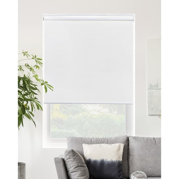 slide 1 of 13, CHICOLOGY Blackout Cordless Roller Shades Snap-N'-Glide-Byssus White