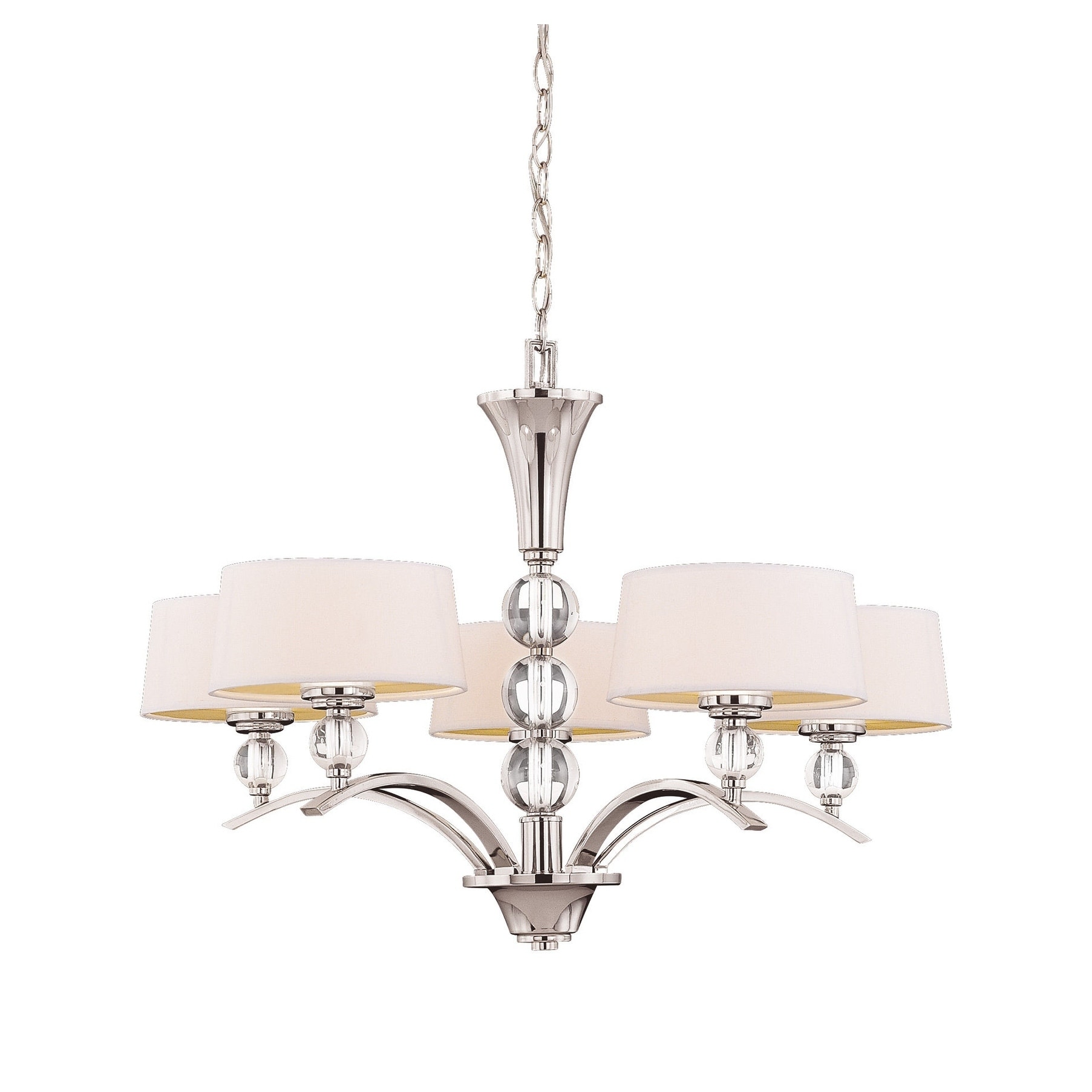 Murren 5 Light Chandelier Polished Nickel - Chandeliers For Bedrooms by Overstock.com