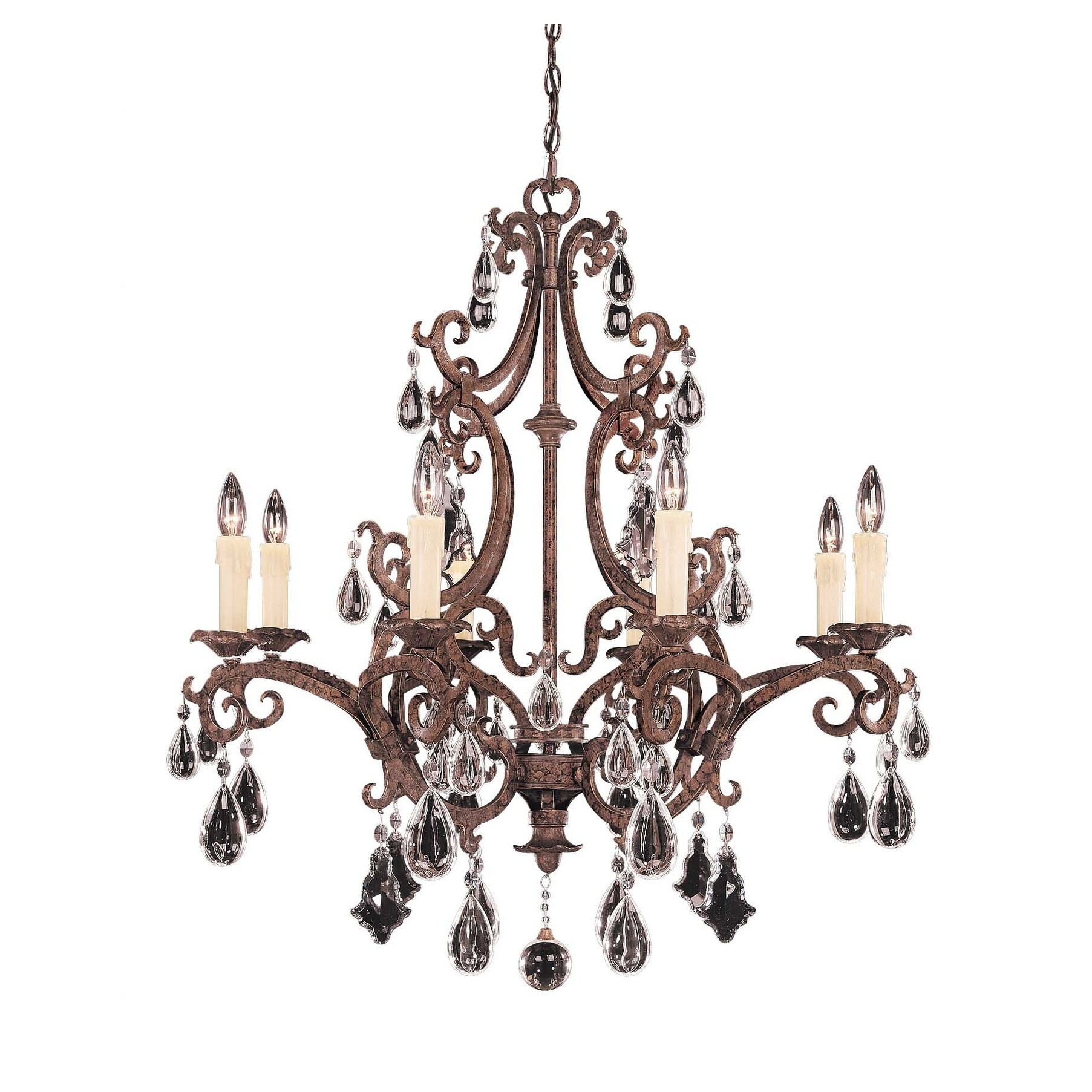 Florence 8 Light Chandelier New Tortoise Shell - Chandeliers For Bedrooms by Overstock.com