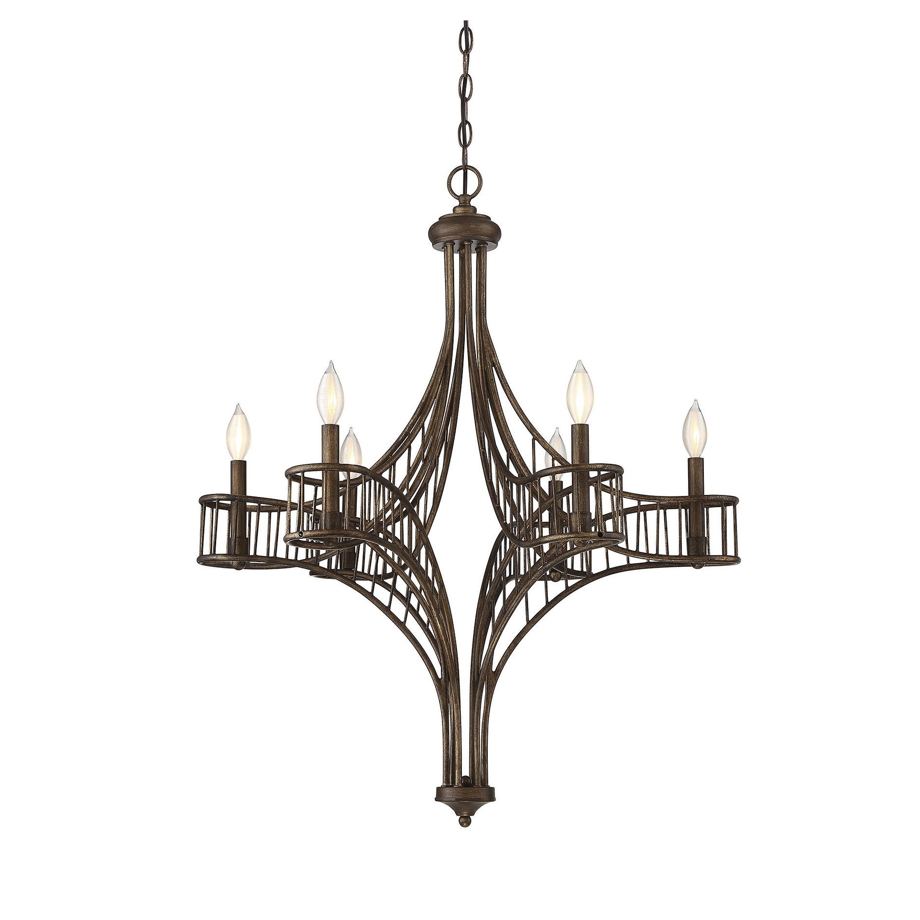 Licton 6 Light Chandelier Guilded Bronze - Chandeliers For Bedrooms by Overstock.com