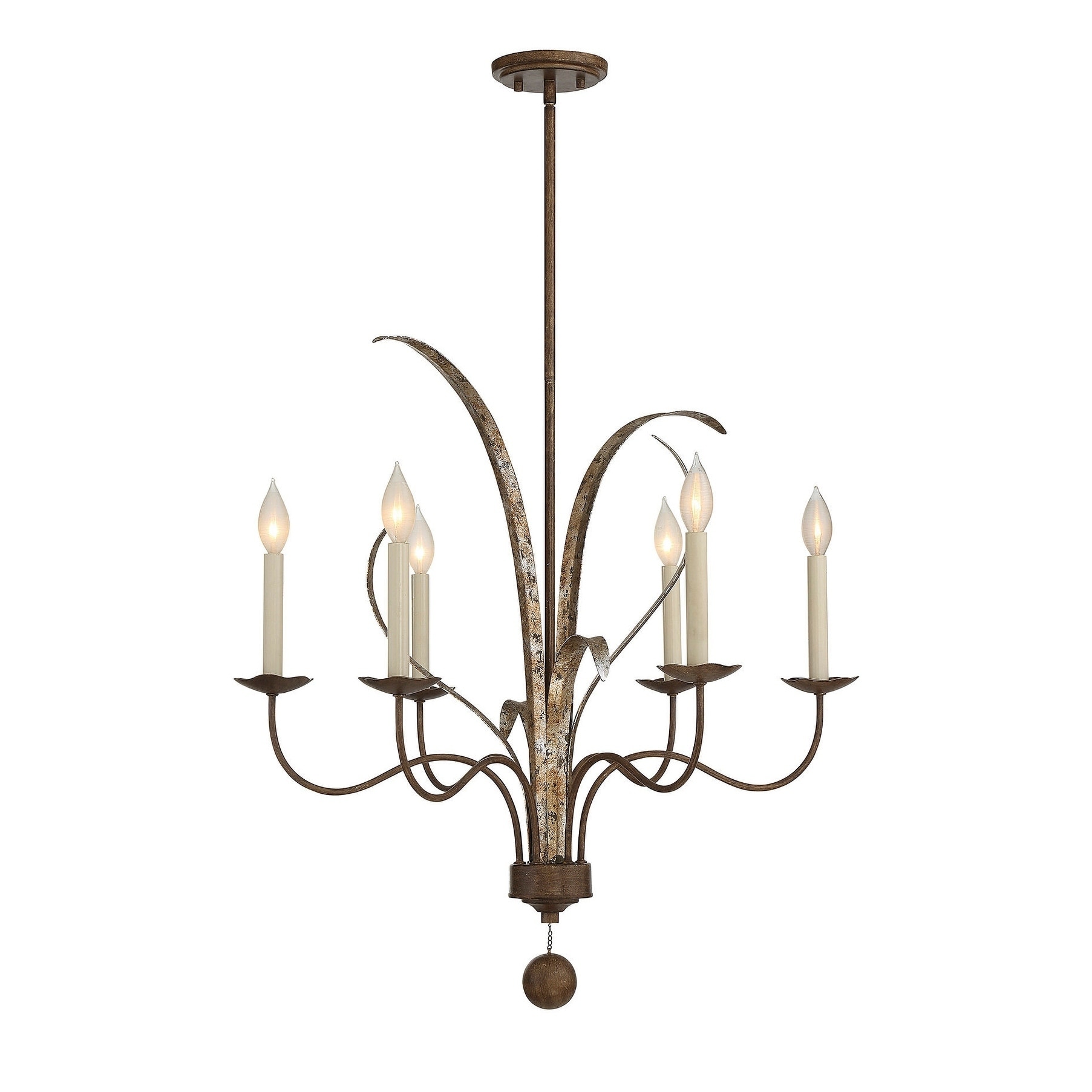 Mandolin 6 Light Chandelier Fiesta Bronze - Chandeliers For Bedrooms by Overstock.com