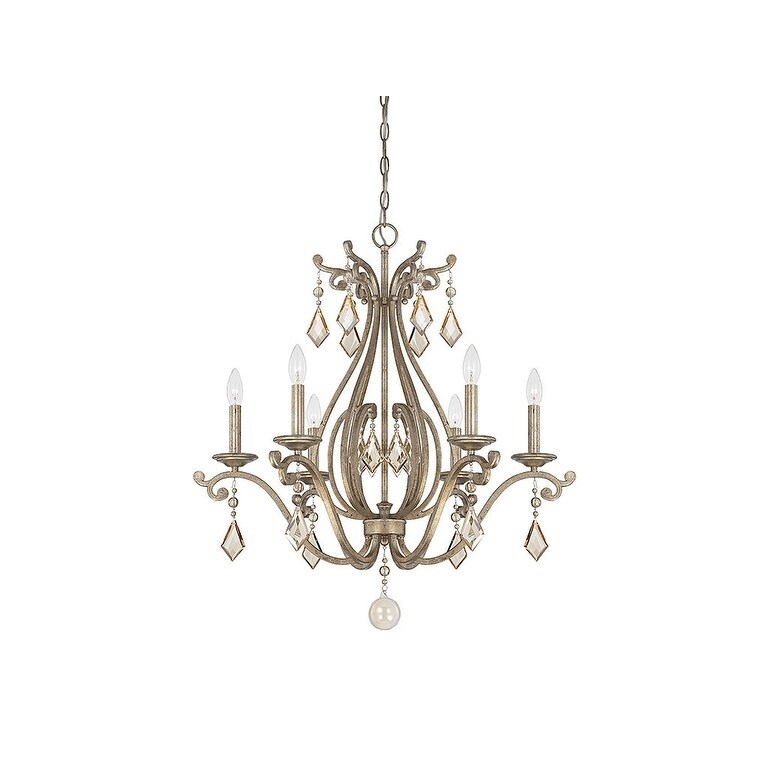 Rothchild 6 Light Chandelier Oxidized Silver - Chandeliers For Bedrooms by Overstock.com