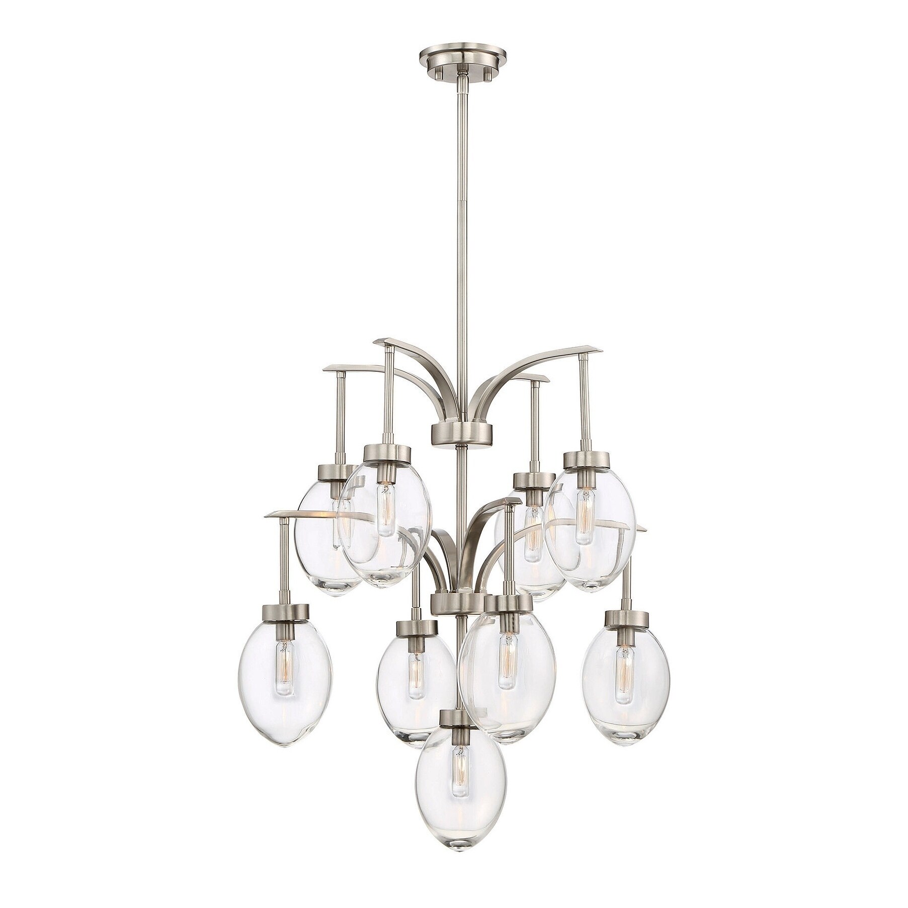 Ravenia 9 Light Chandelier Satin Nickel - Chandeliers For Bedrooms by Overstock.com
