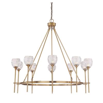 Garland 10 Light Chandelier Warm Brass
