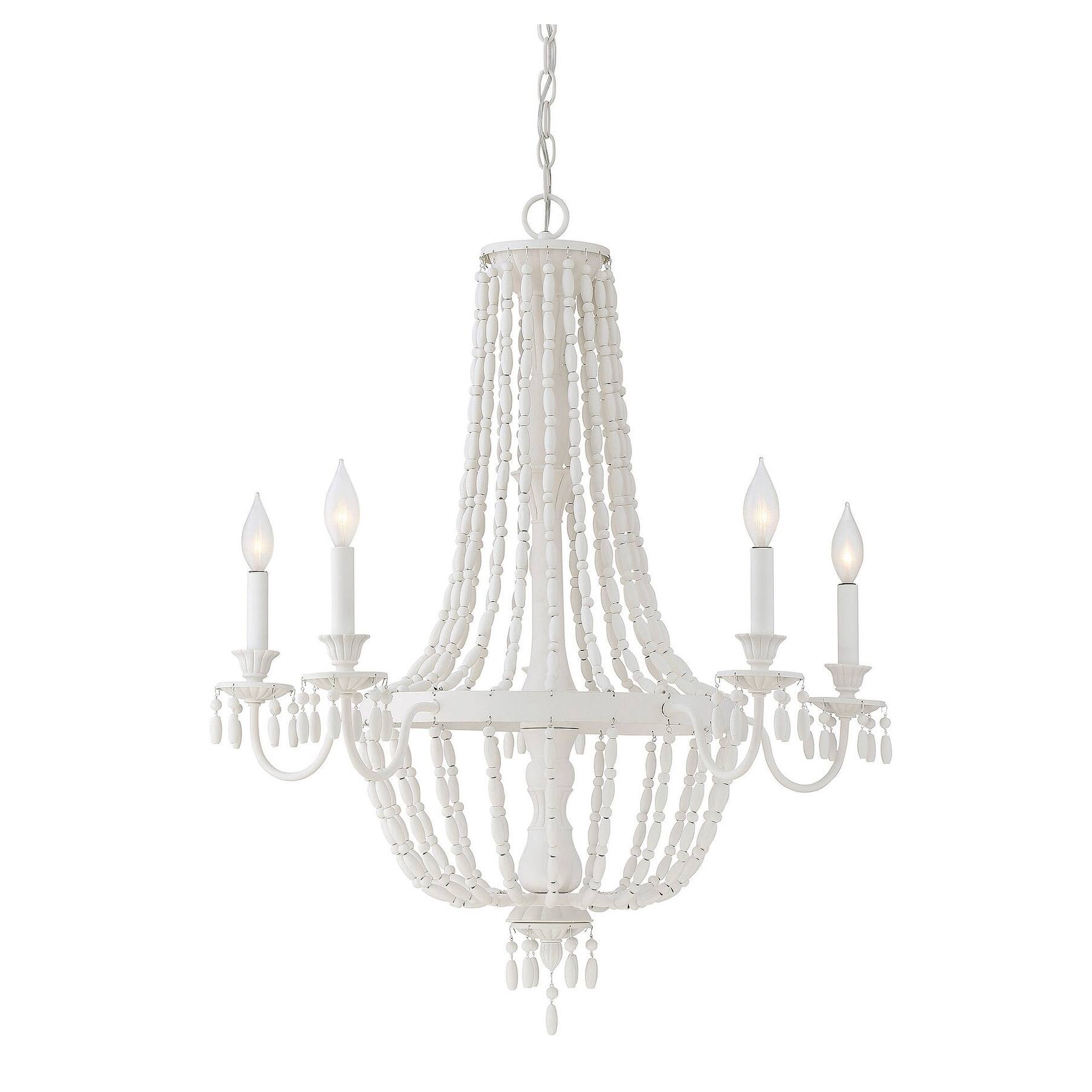 Geneva 5 Light Chandelier Porcellan - Chandeliers For Bedrooms by Overstock.com