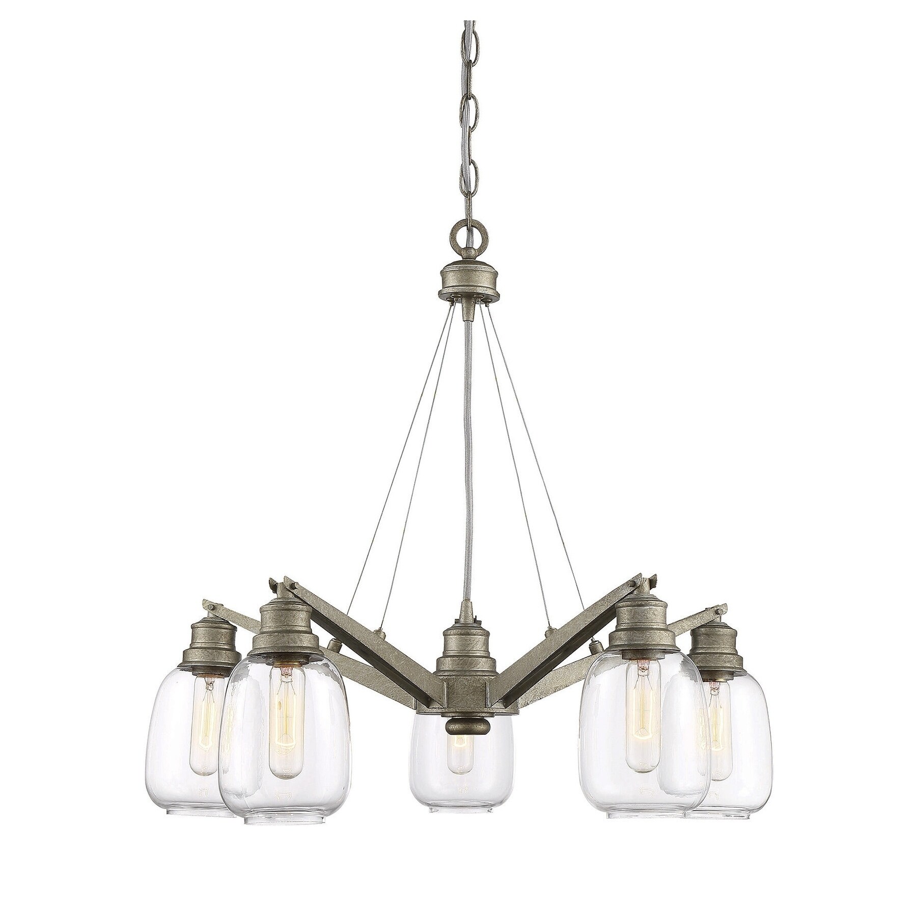 Orsay 5 Light Chandelier Industrial Steel - Chandeliers For Bedrooms by Overstock.com