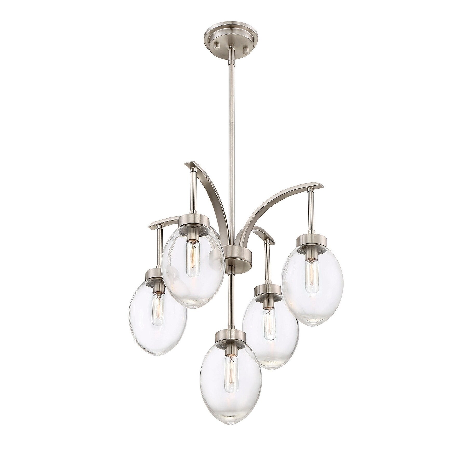 Ravenia 5 Light Chandelier Satin Nickel - Chandeliers For Bedrooms by Overstock.com