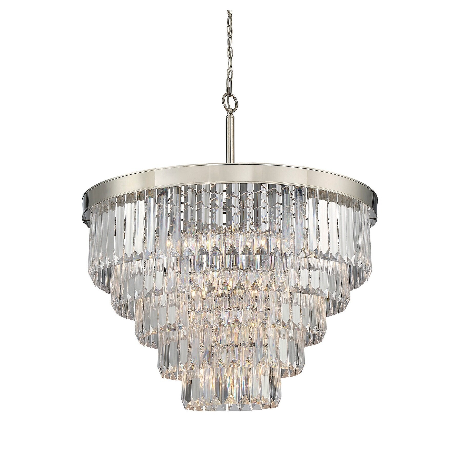 Tierney 9 Light Chandelier Polished Nickel - Chandeliers For Bedrooms by Overstock.com