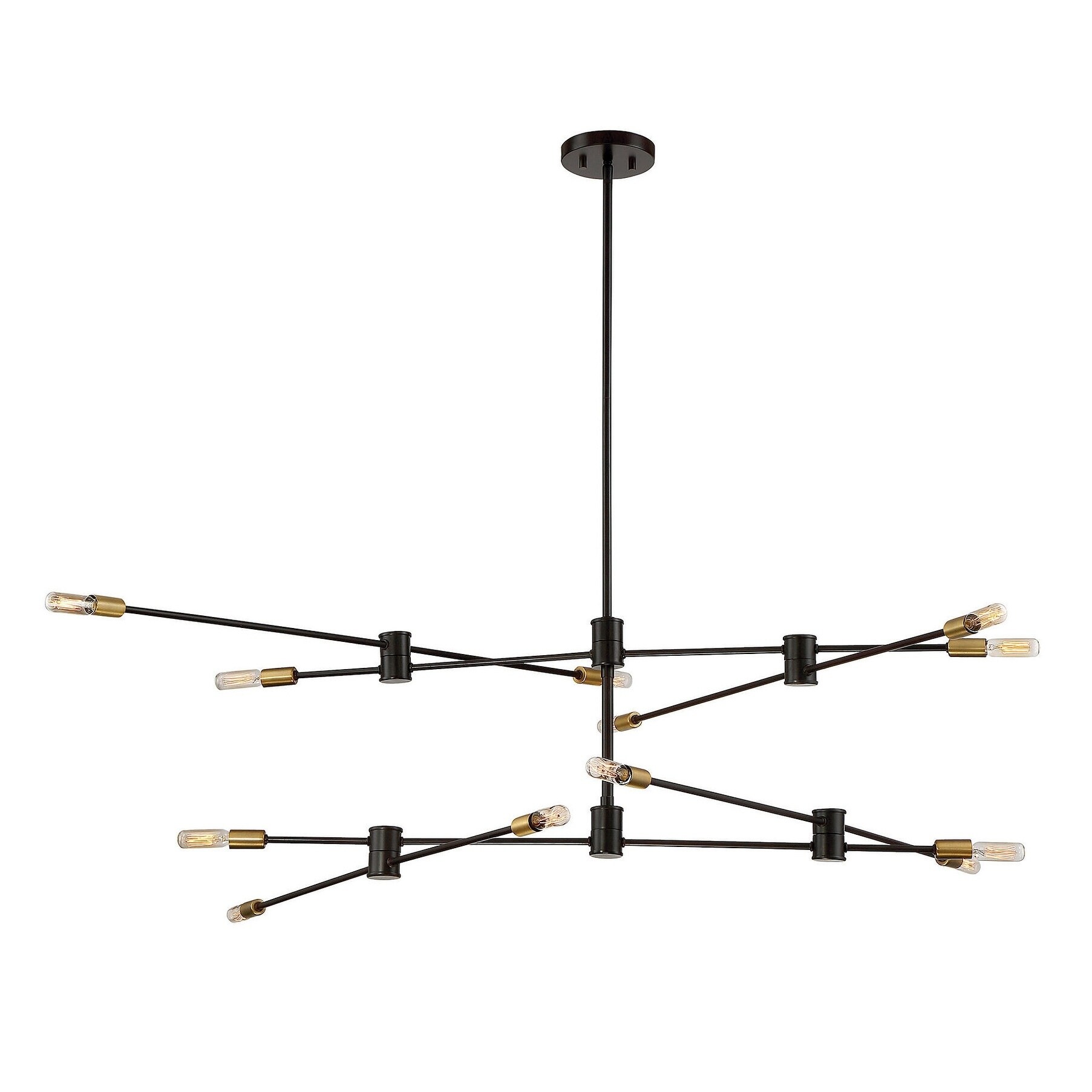 Lyrique 12 Light Chandelier Bronze w/ Brass Accents - Chandeliers For Bedrooms by Overstock.com