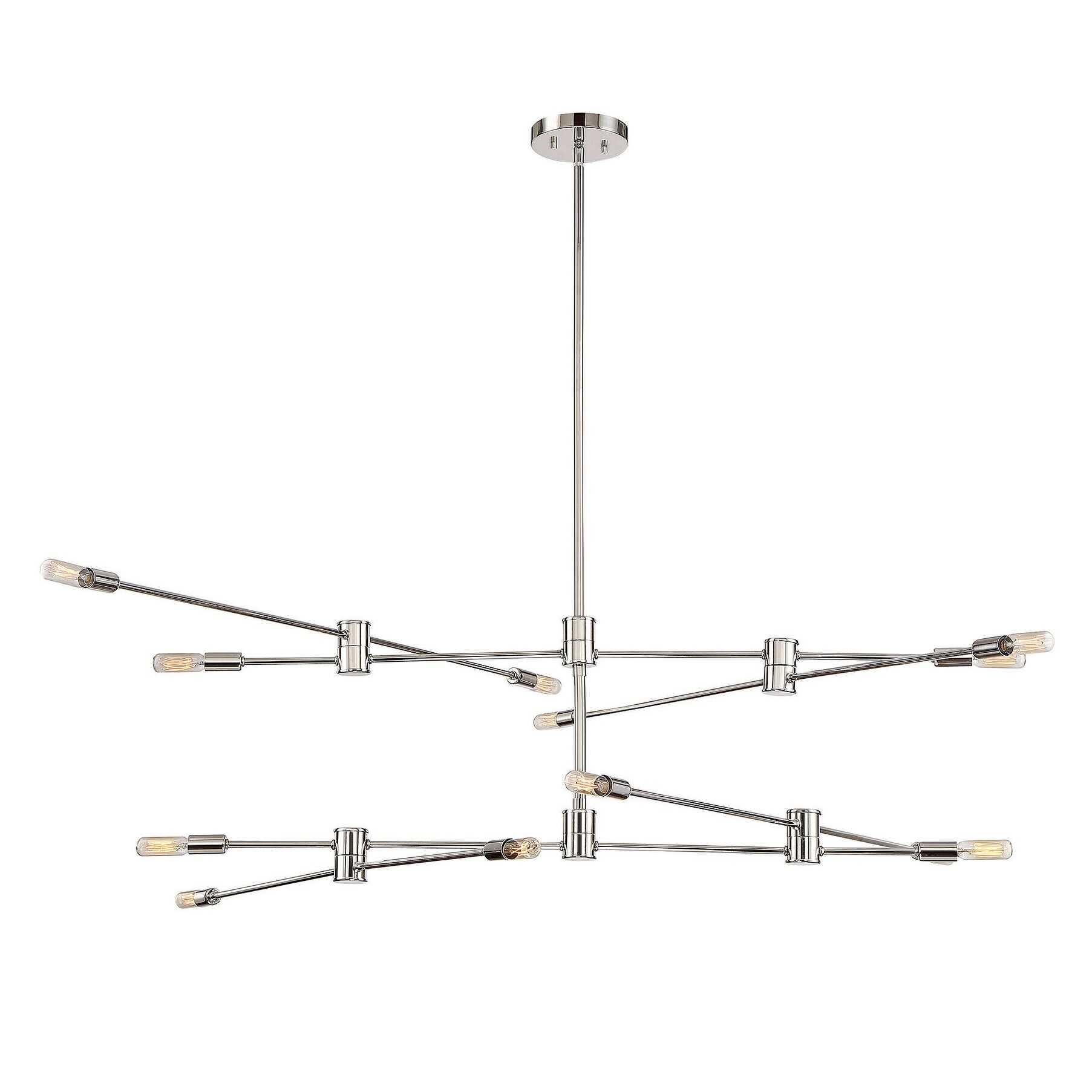 Lyrique 12 Light Chandelier Polished Nickel - Chandeliers For Bedrooms by Overstock.com