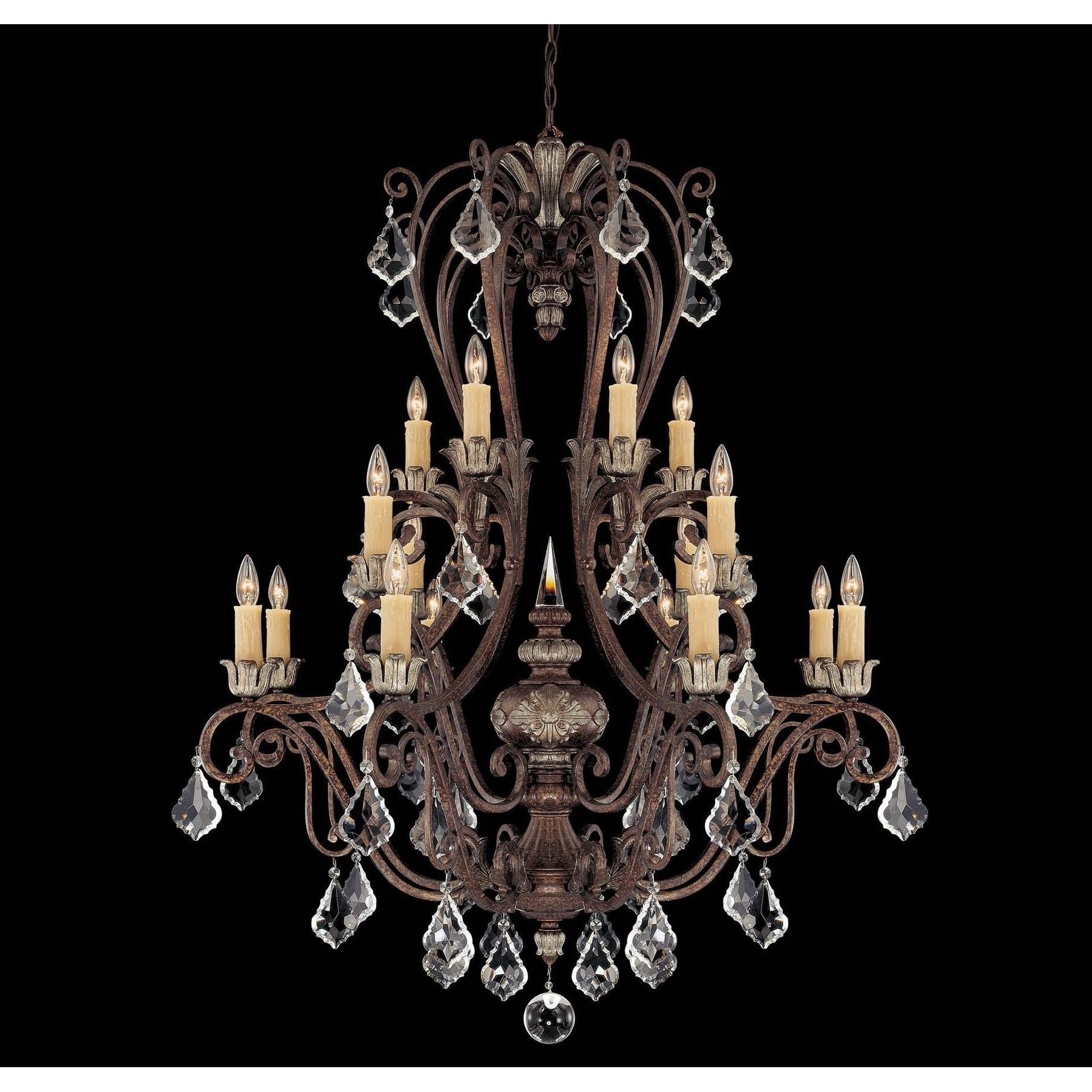 Elizabeth 16 Light Chandelier New Tortoise Shell w/Silver - Chandeliers For Bedrooms by Overstock.com