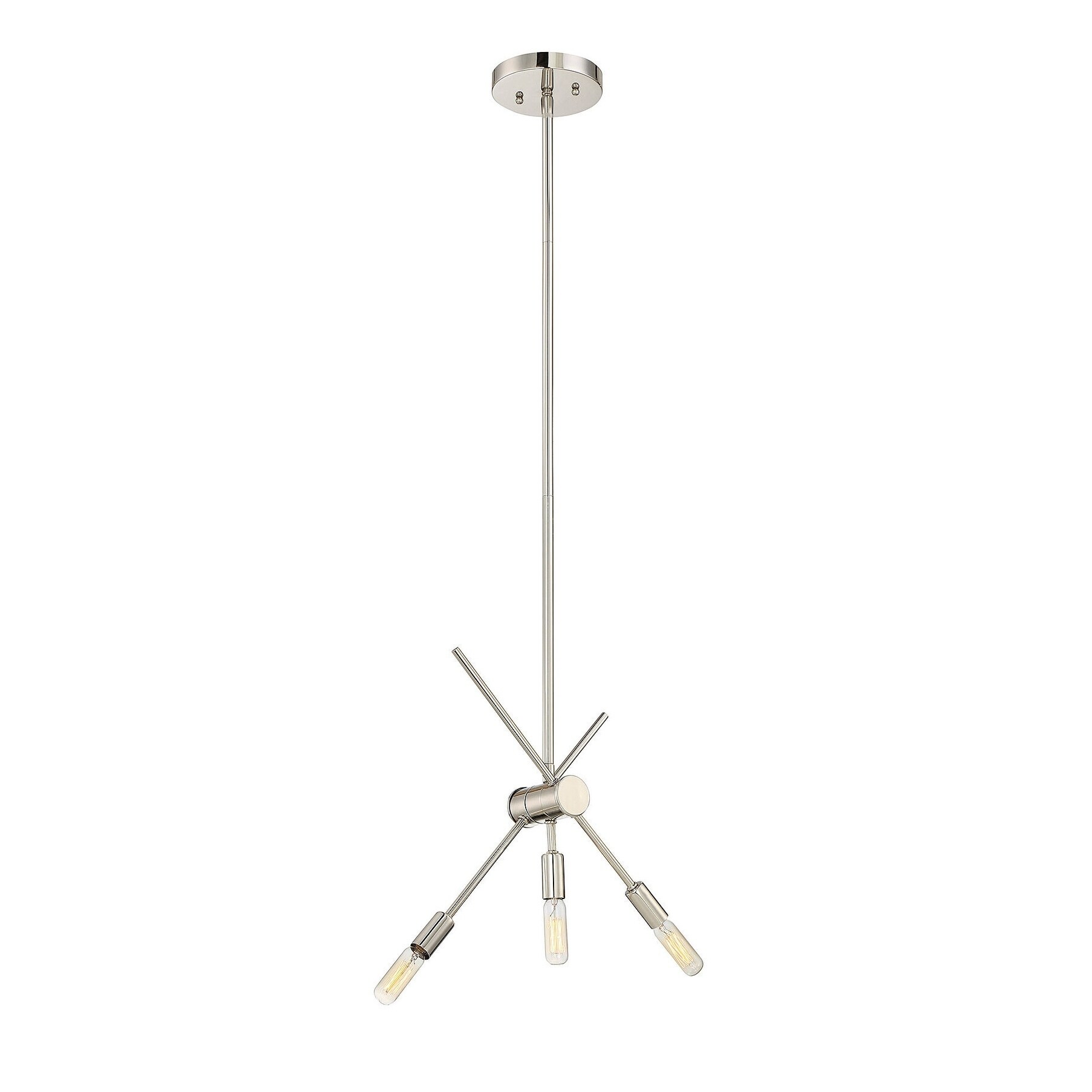 Lyrique 3 Light Chandelier Polished Nickel - Chandeliers For Bedrooms by Overstock.com