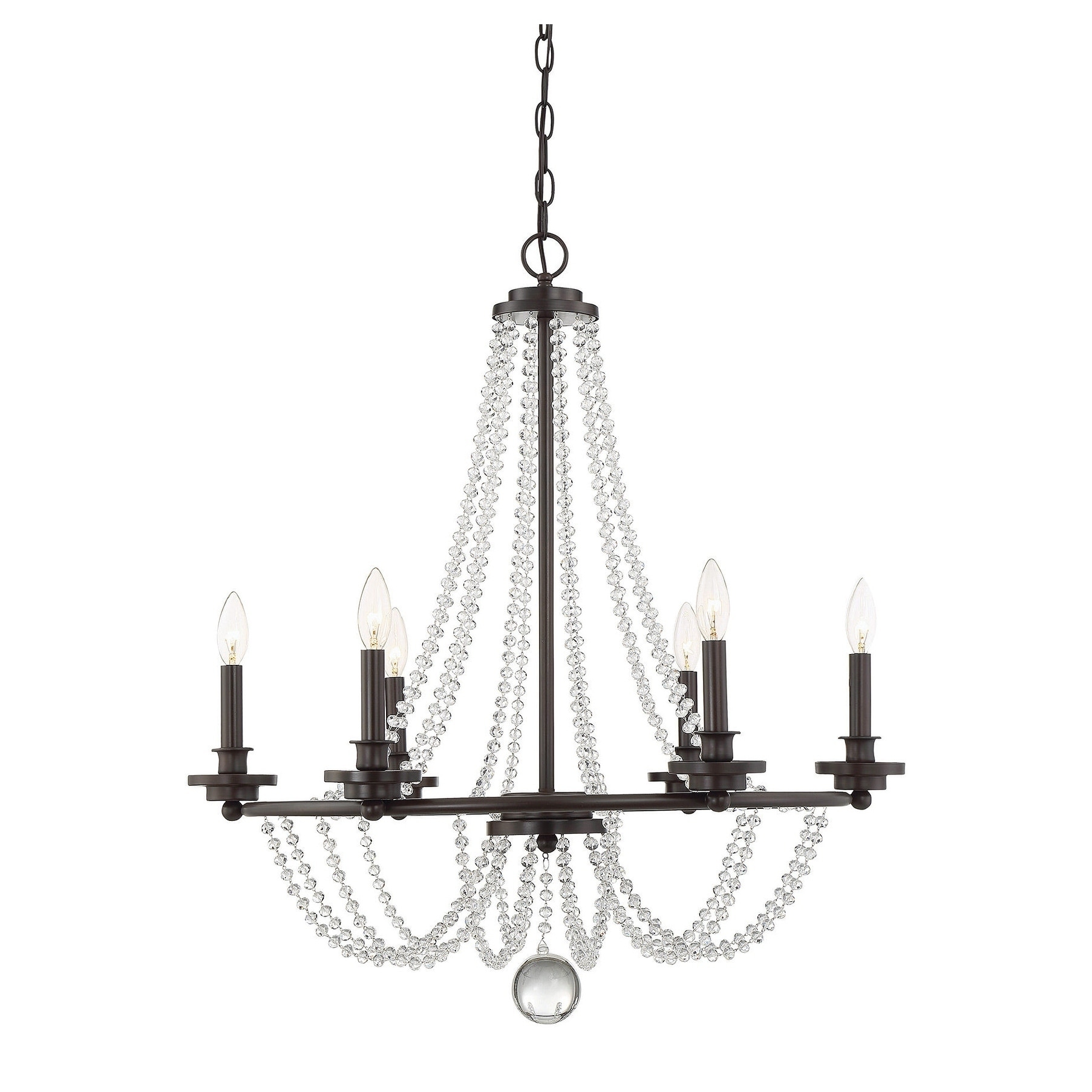 Byanca 6 Light Chandelier Mohican Bronze - Chandeliers For Bedrooms by Overstock.com