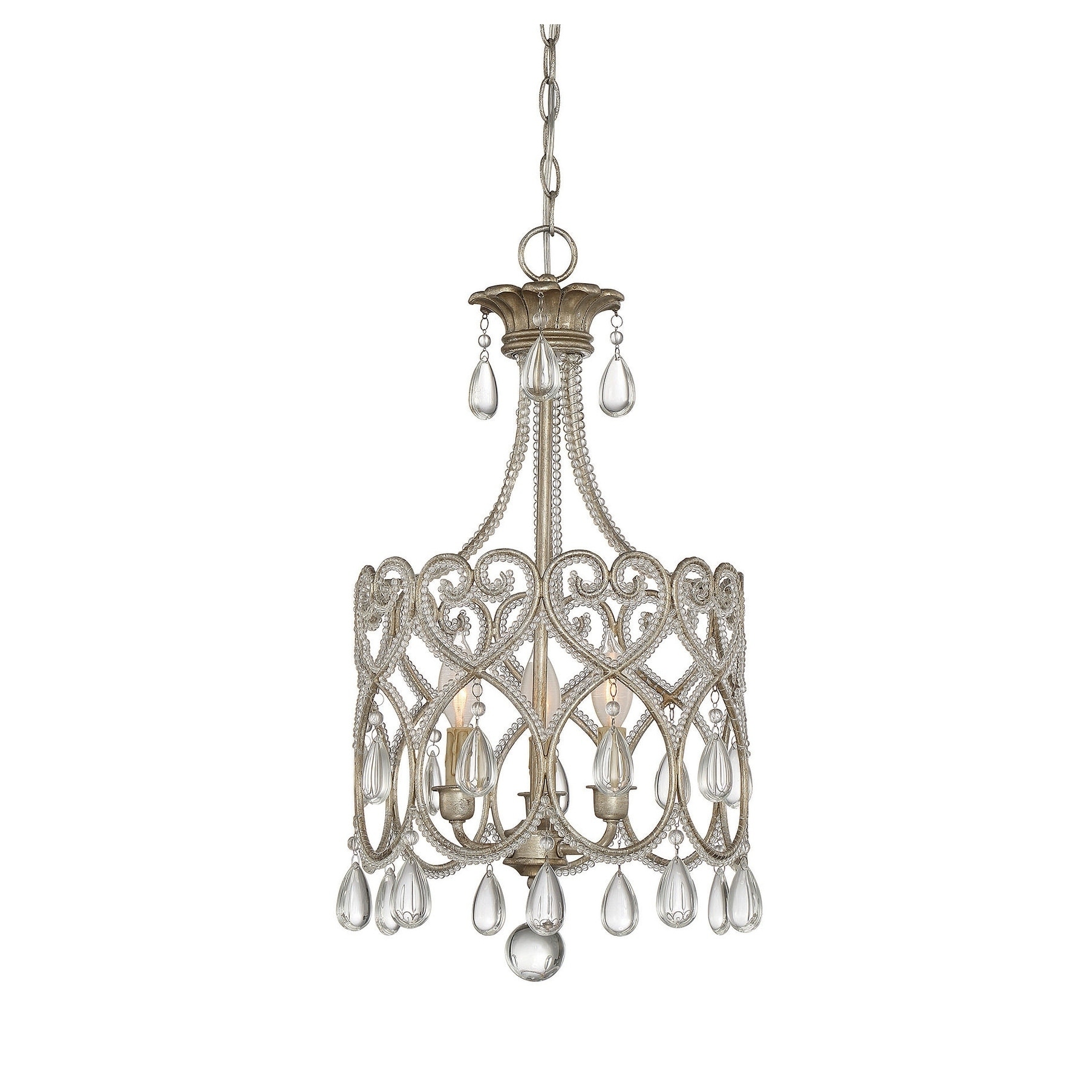 3 Light Mini Chandelier Argentum - Chandeliers For Bedrooms by Overstock.com