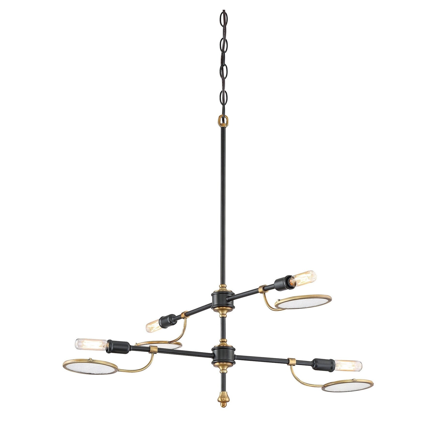 Oberyn 4 Light Chandelier Vintage Black w/ Warm Brass - Chandeliers For Bedrooms by Overstock.com