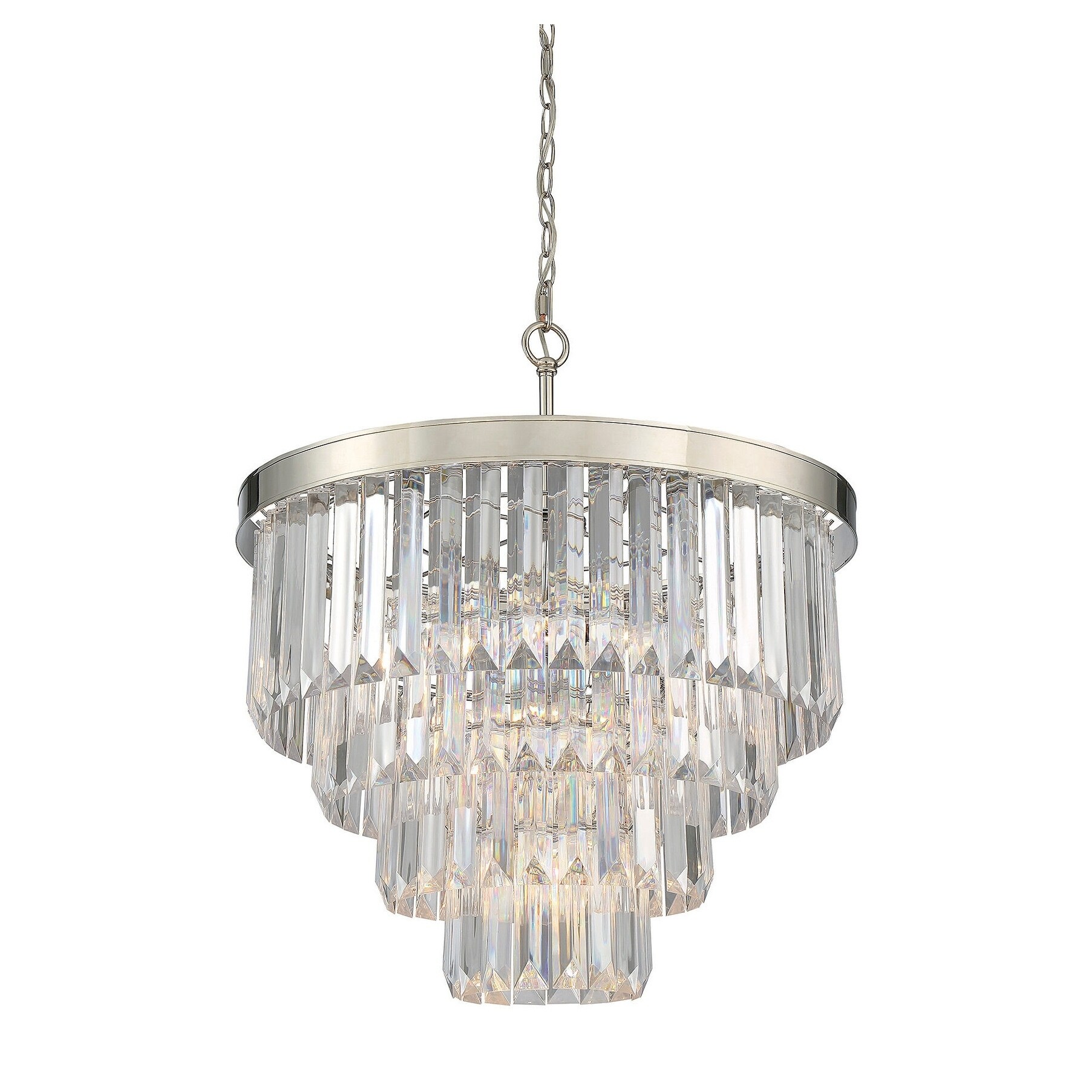 Tierney 6 Light Chandelier Polished Nickel - Chandeliers For Bedrooms by Overstock.com