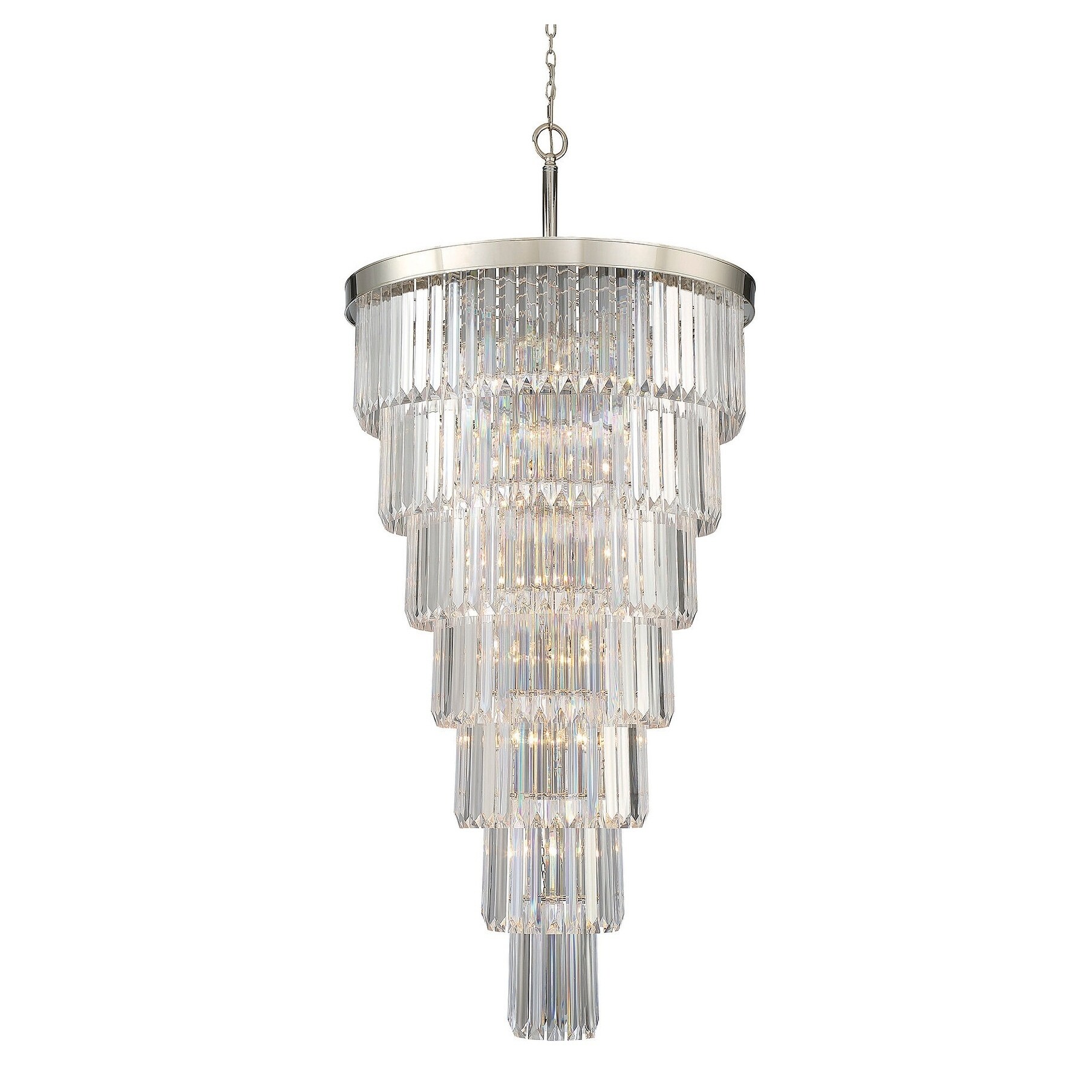 Tierney 19 Light Chandelier Polished Nickel - Chandeliers For Bedrooms by Overstock.com