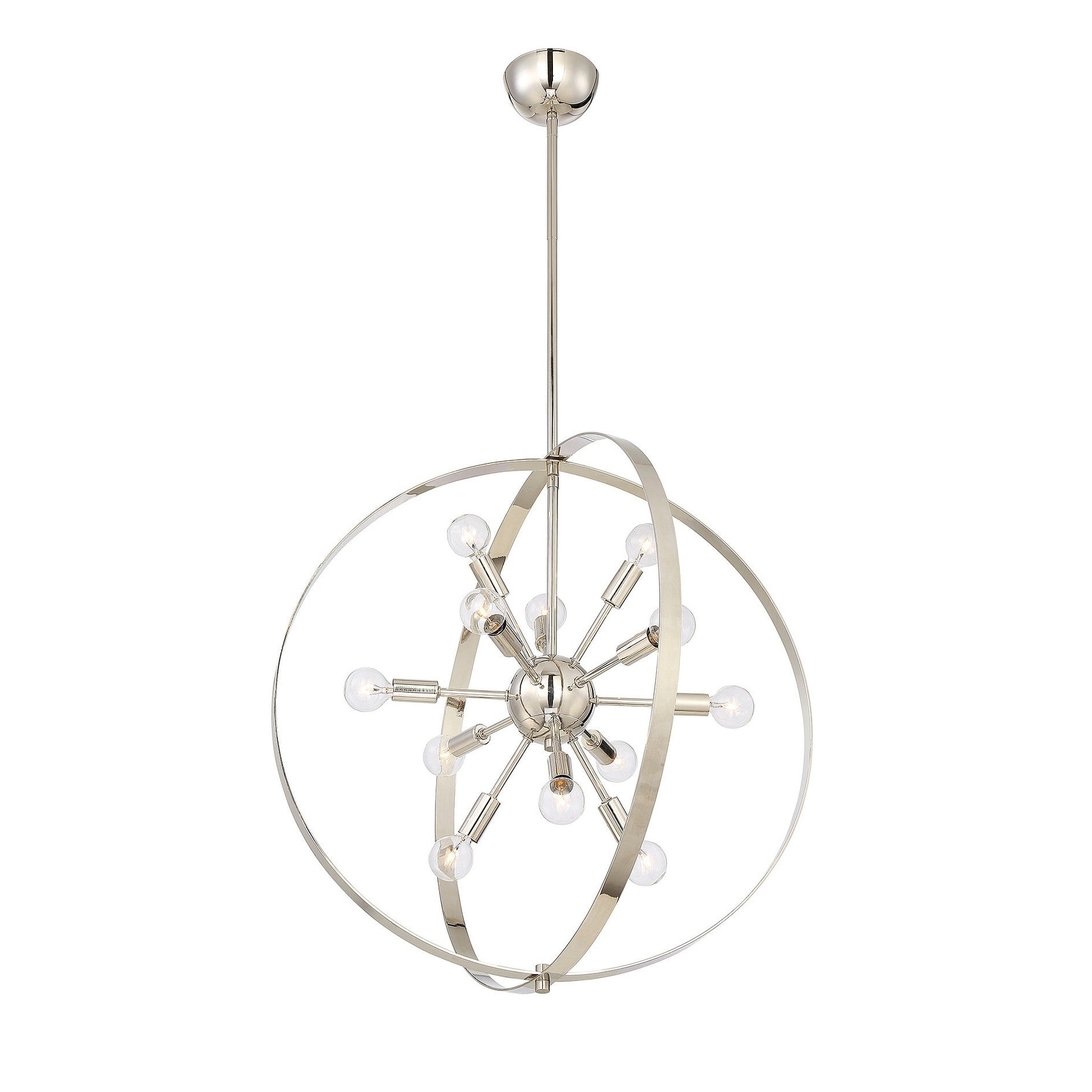 Marly 12 Light Chandelier Polished Nickel - Chandeliers For Bedrooms by Overstock.com