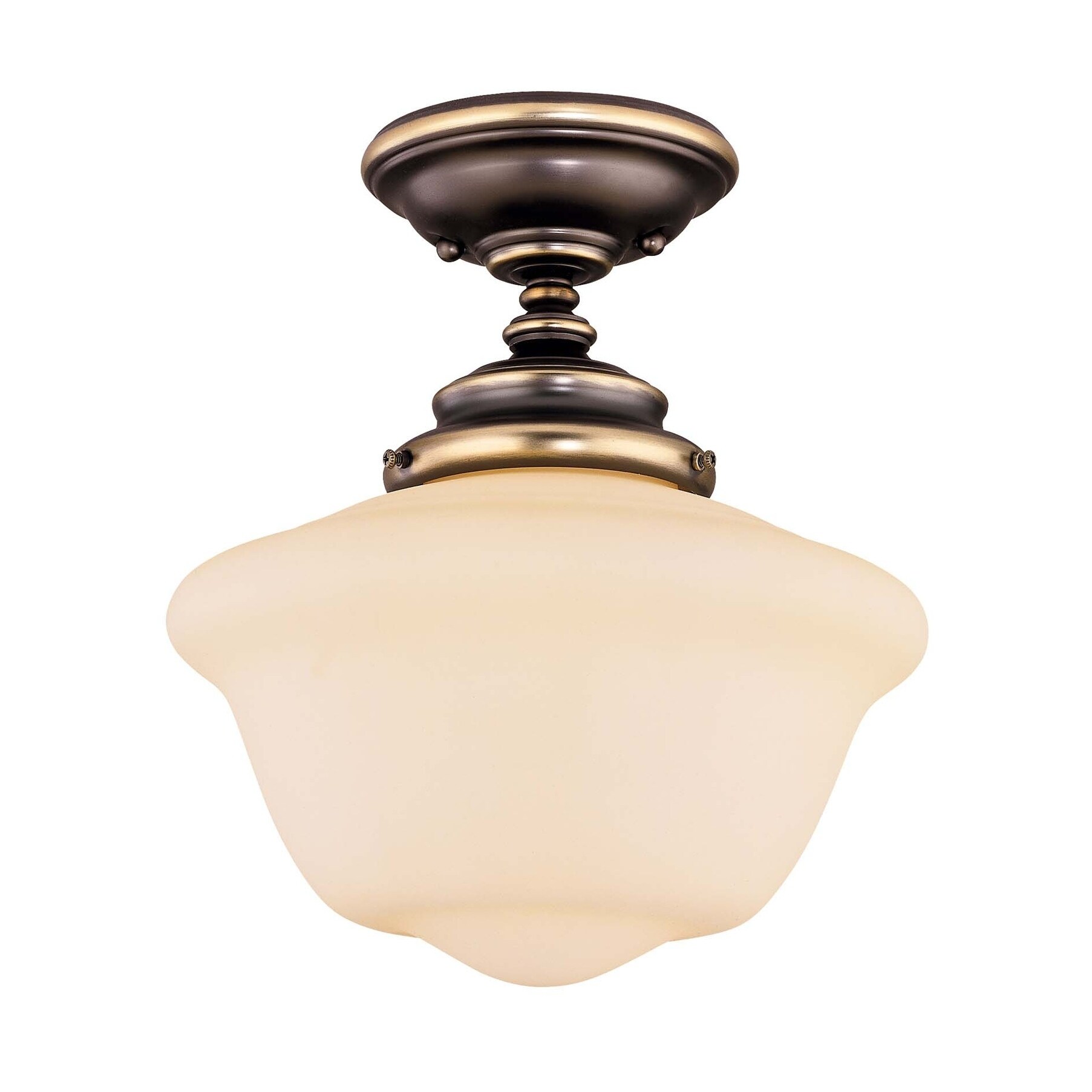 Clic Schoolhouse Design Semi Flush Old Bronze Clic Schoolhouse Design Semi Flush