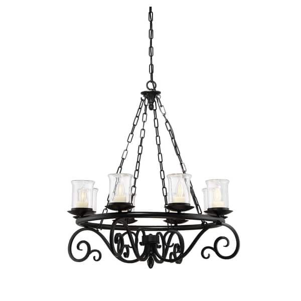 Welch 8 Light Outdoor Chandelier Black 17371100 Welch 8 Light Outdoor Chandelier Black