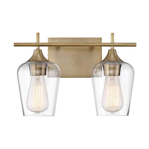 Carson Carrington Alta 2-light Bath Bar Warm Brass