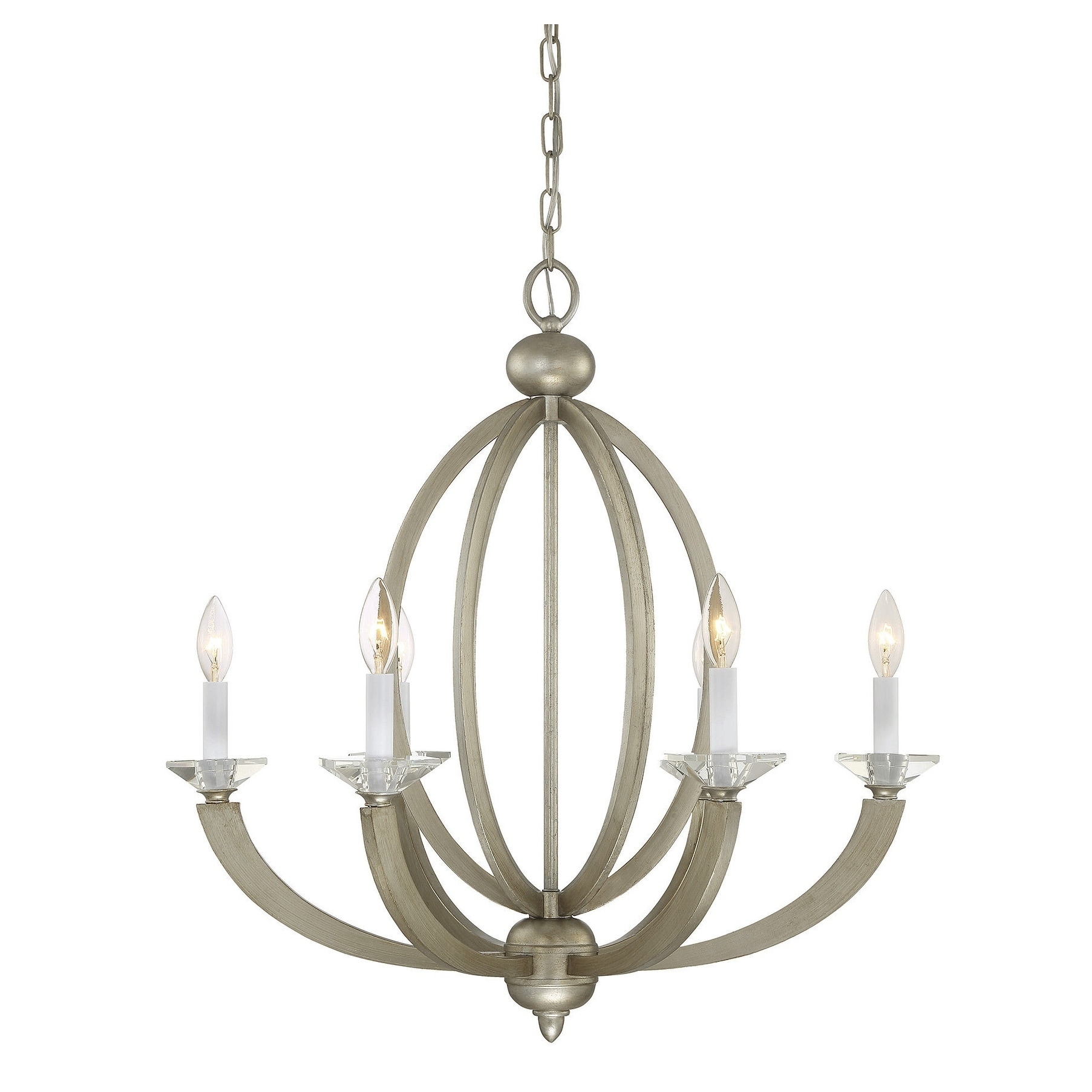 Forum 6 Light Chandelier Silver Sparkle - Chandeliers For Bedrooms by Overstock.com