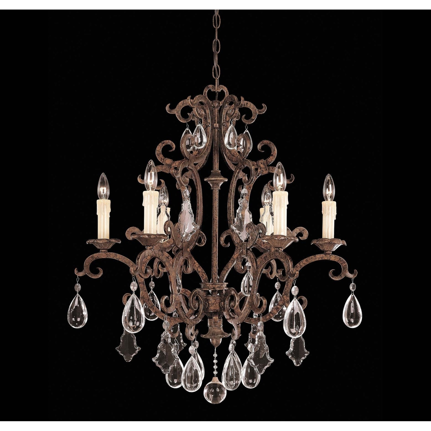 Florence 6 Light Chandelier New Tortoise Shell - Chandeliers For Bedrooms by Overstock.com