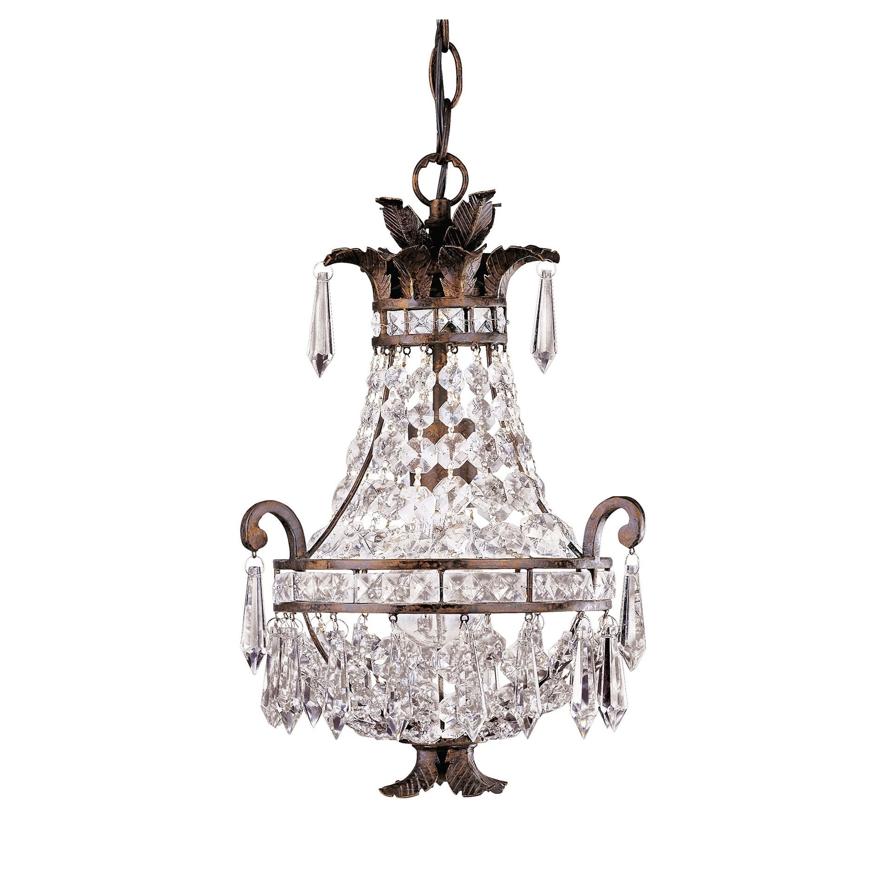 1 Light Mini Chandelier New Tortoise Shell - Chandeliers For Bedrooms by Overstock.com