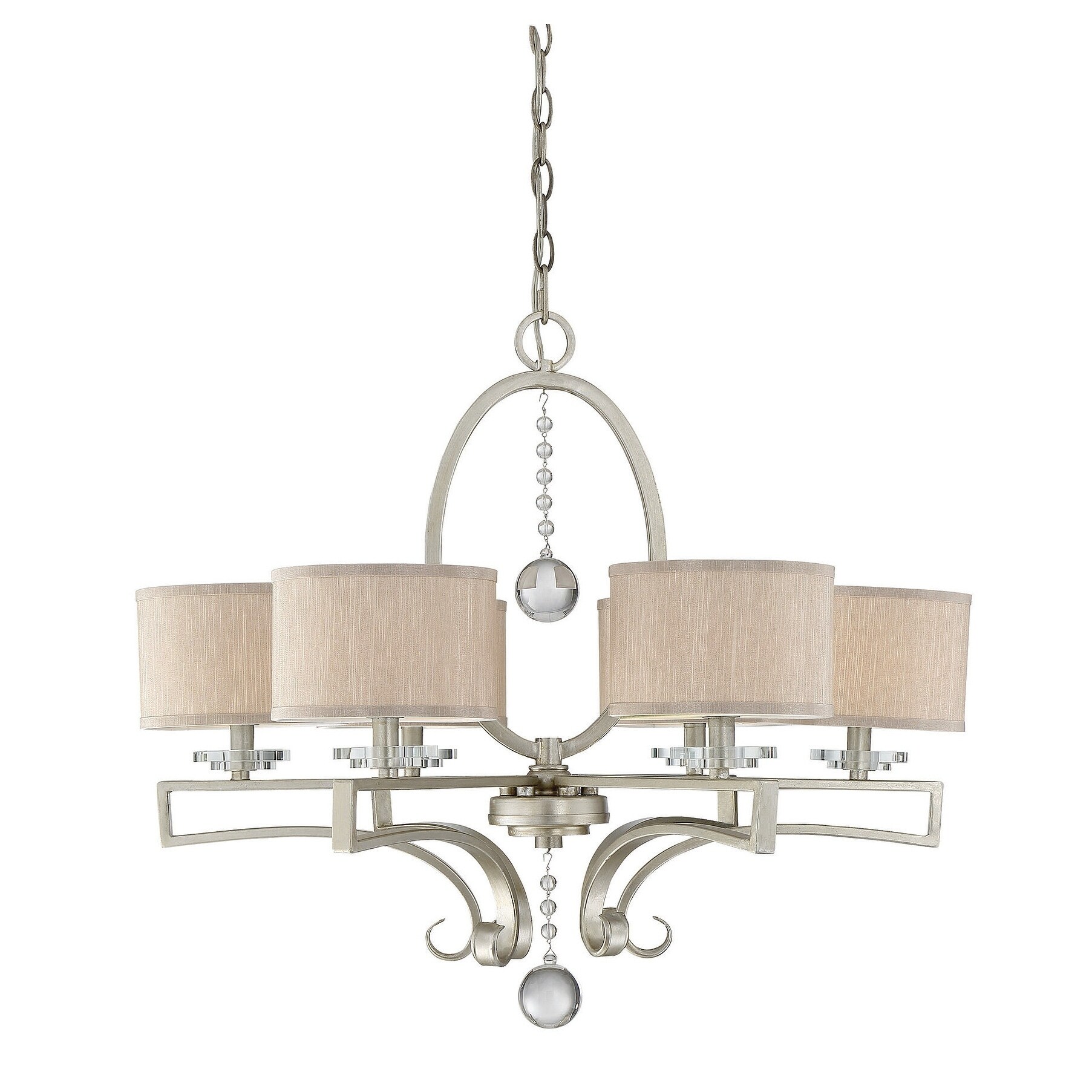 Rosendal 6 Light Chandelier Silver Sparkle - Chandeliers For Bedrooms by Overstock.com
