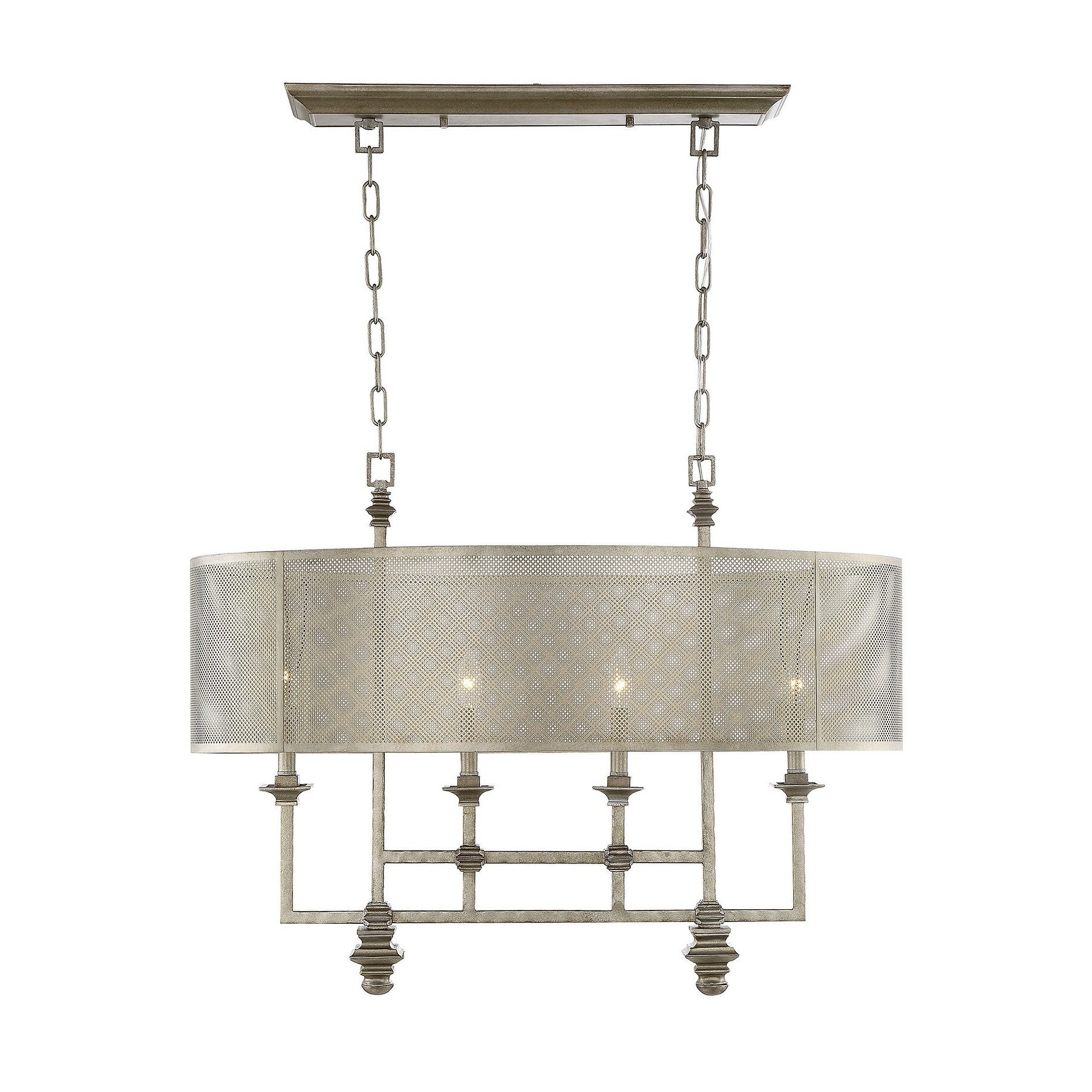 Structure 4 Light Chandelier Aged Steel - Chandeliers For Bedrooms by Overstock.com