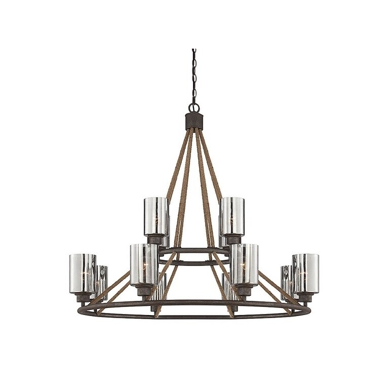 Maverick 12 Light Chandelier Artisan Rust - Chandeliers For Bedrooms by Overstock.com