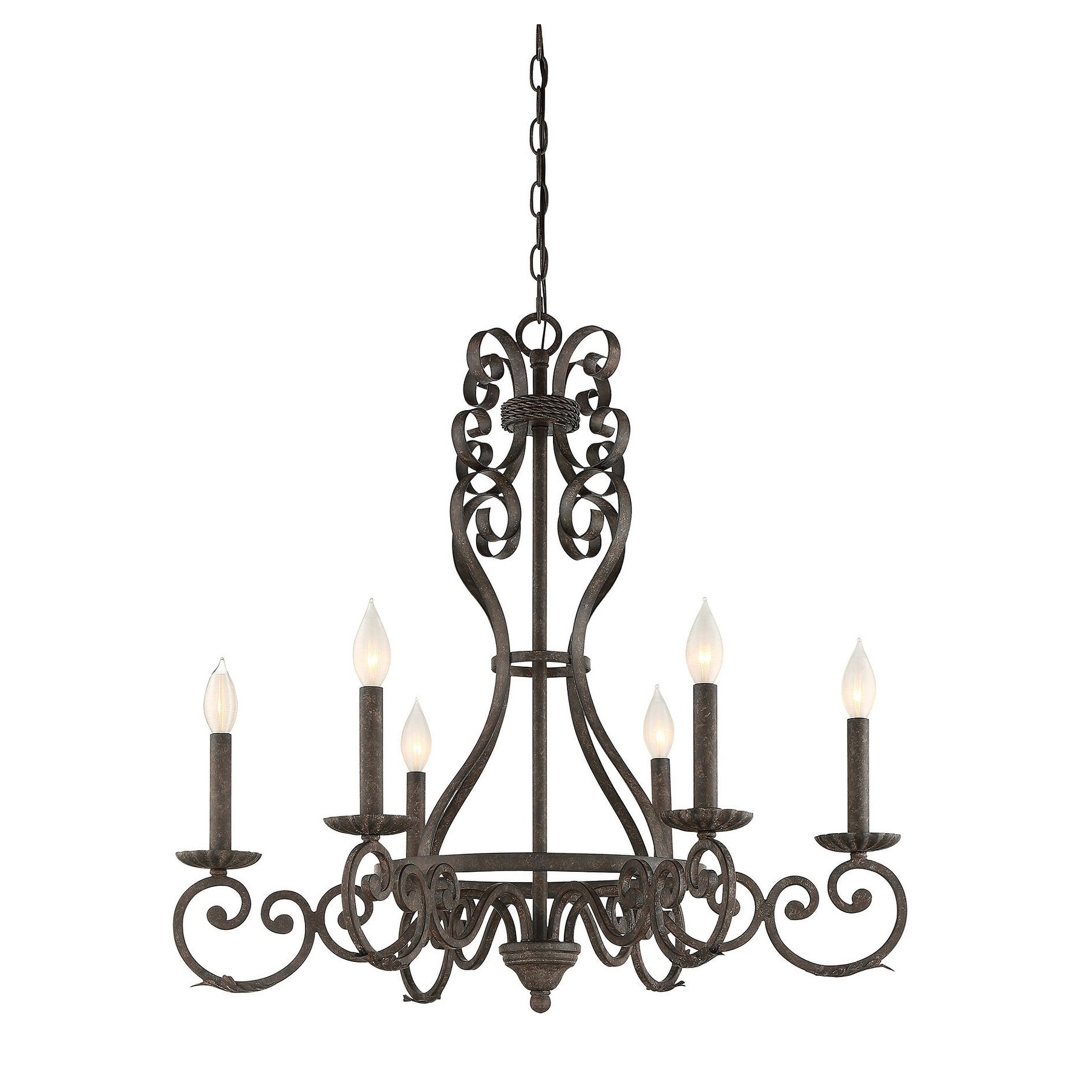 Bree 6 Light Chandelier Fieldstone - Chandeliers For Bedrooms by Overstock.com