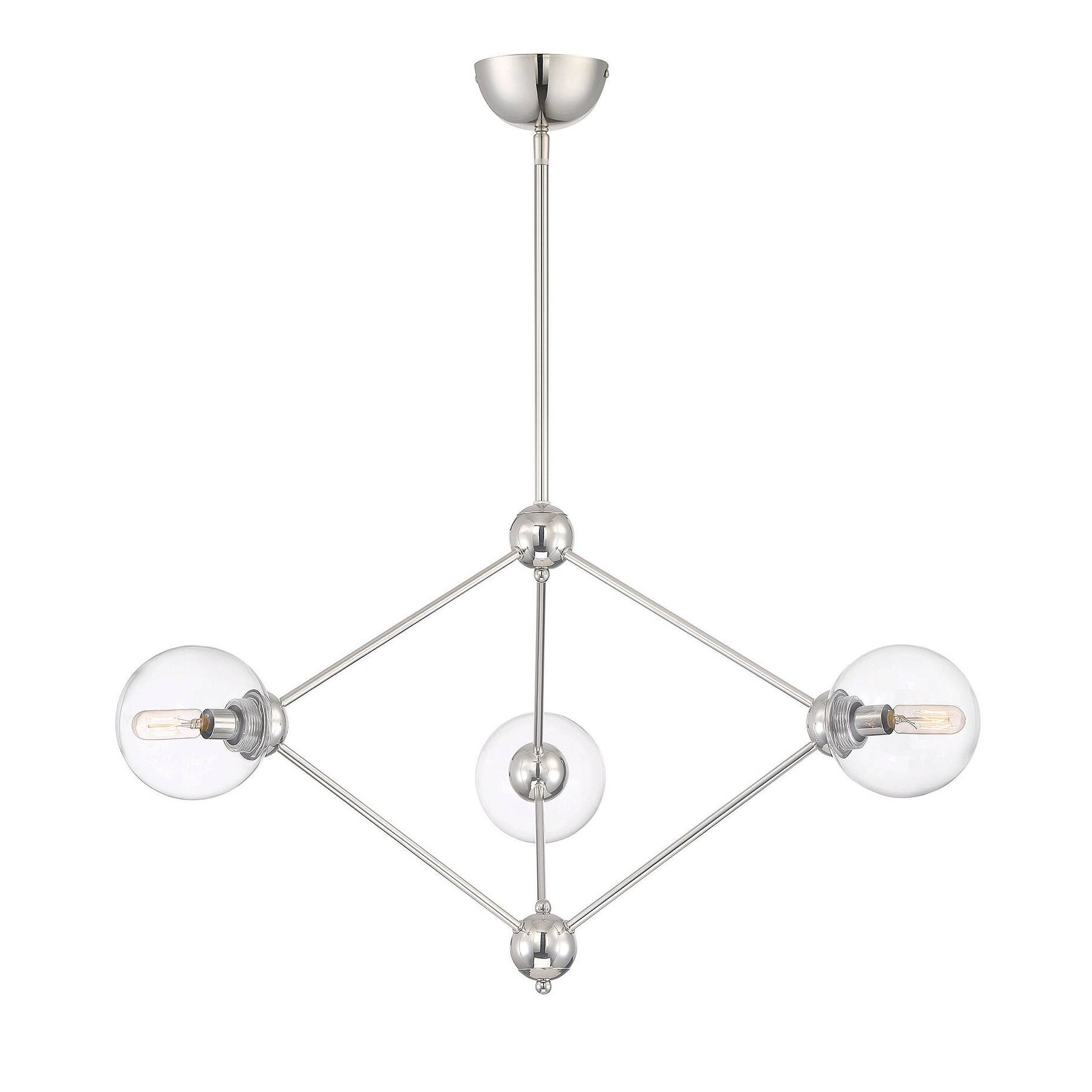 Bonn 3 Light Chandelier Polished Nickel - Chandeliers For Bedrooms by Overstock.com