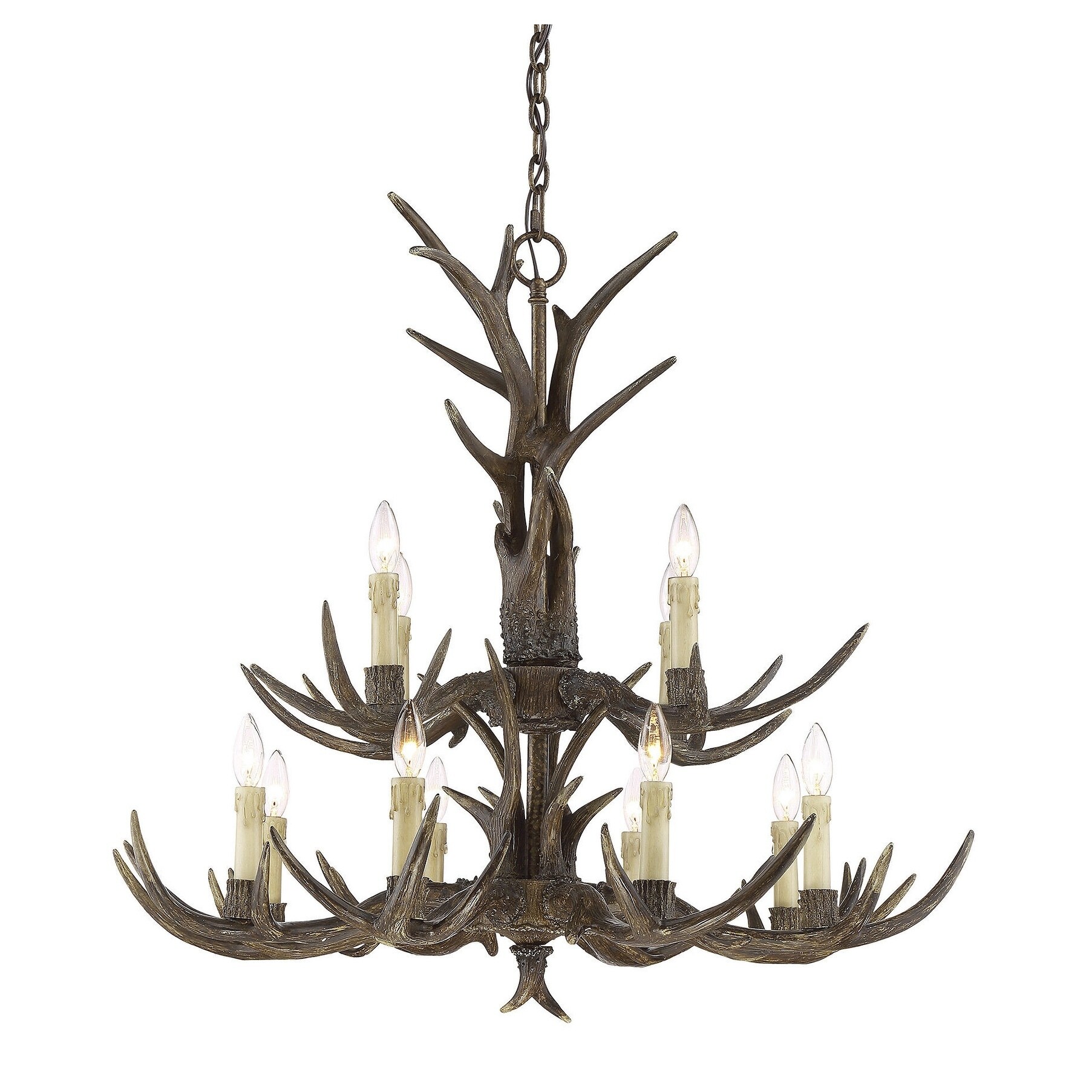 Blue Ridge 12 Light Chandelier New Tortoise Shell - Chandeliers For Bedrooms by Overstock.com