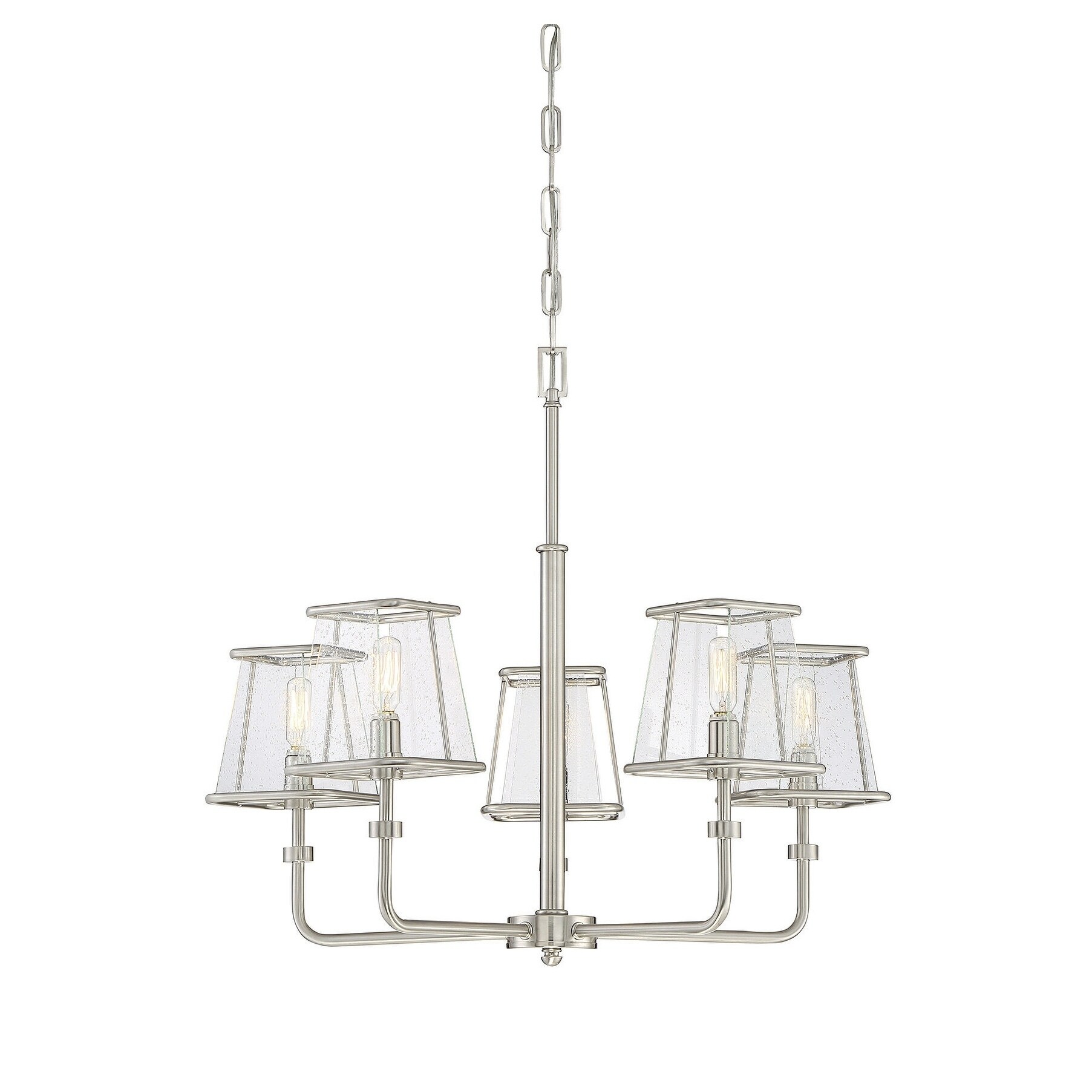 Damascus 5 Light Chandelier Satin Nickel - Chandeliers For Bedrooms by Overstock.com