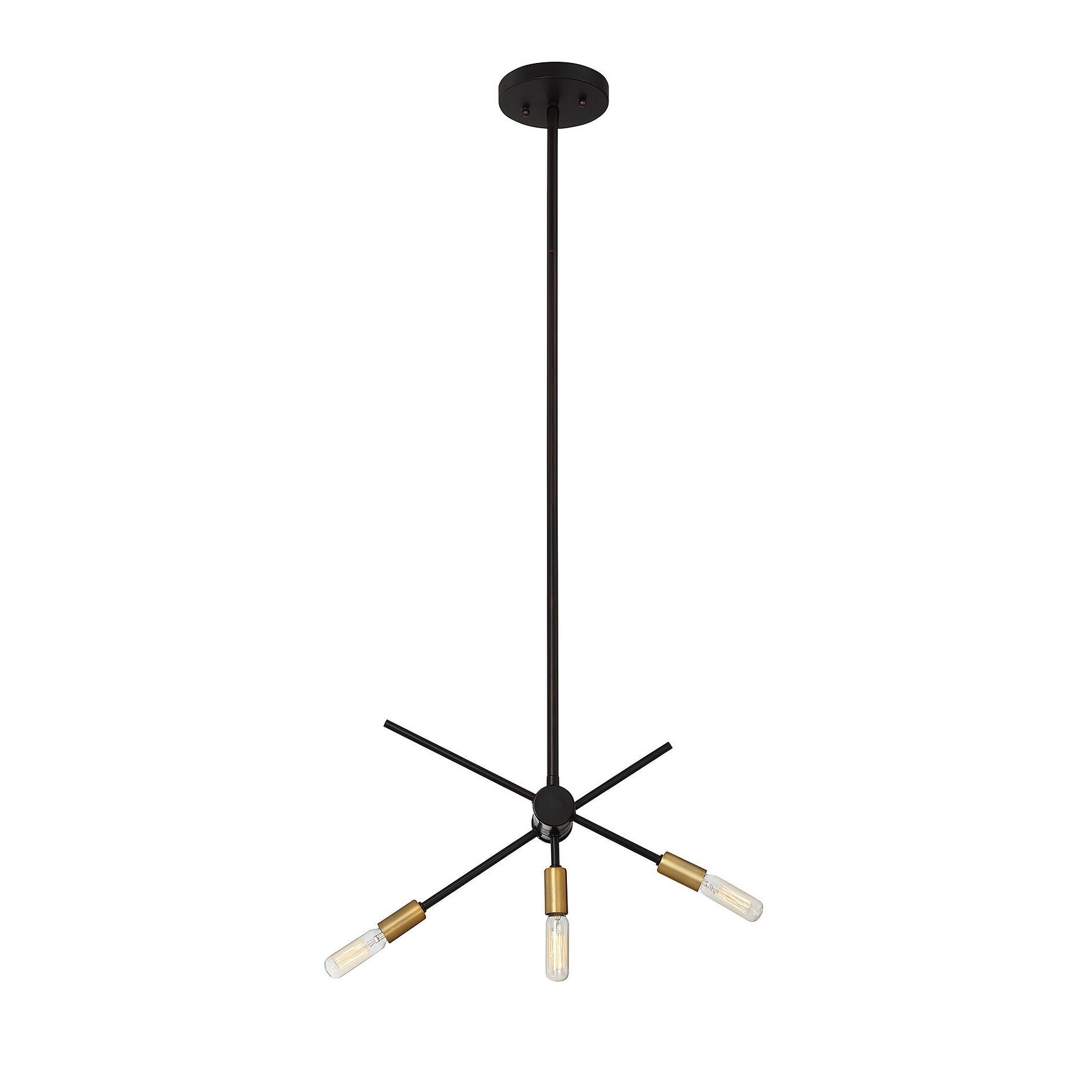 Lyrique 3 Light Chandelier Bronze w/ Brass Accents - Chandeliers For Bedrooms by Overstock.com